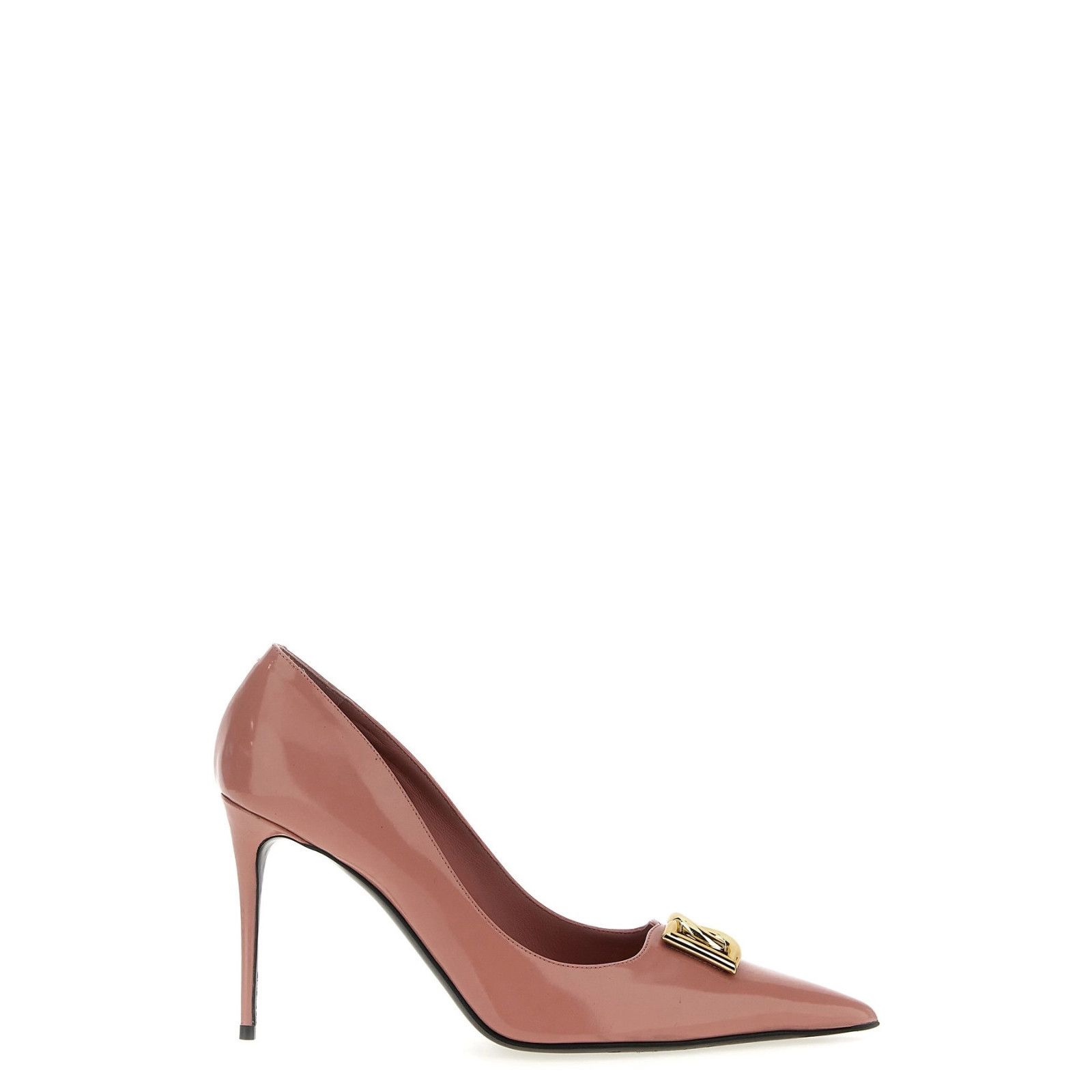 DOLCE&GABBANA Lollo Pink Leather 90mm Pumps New & Authentic