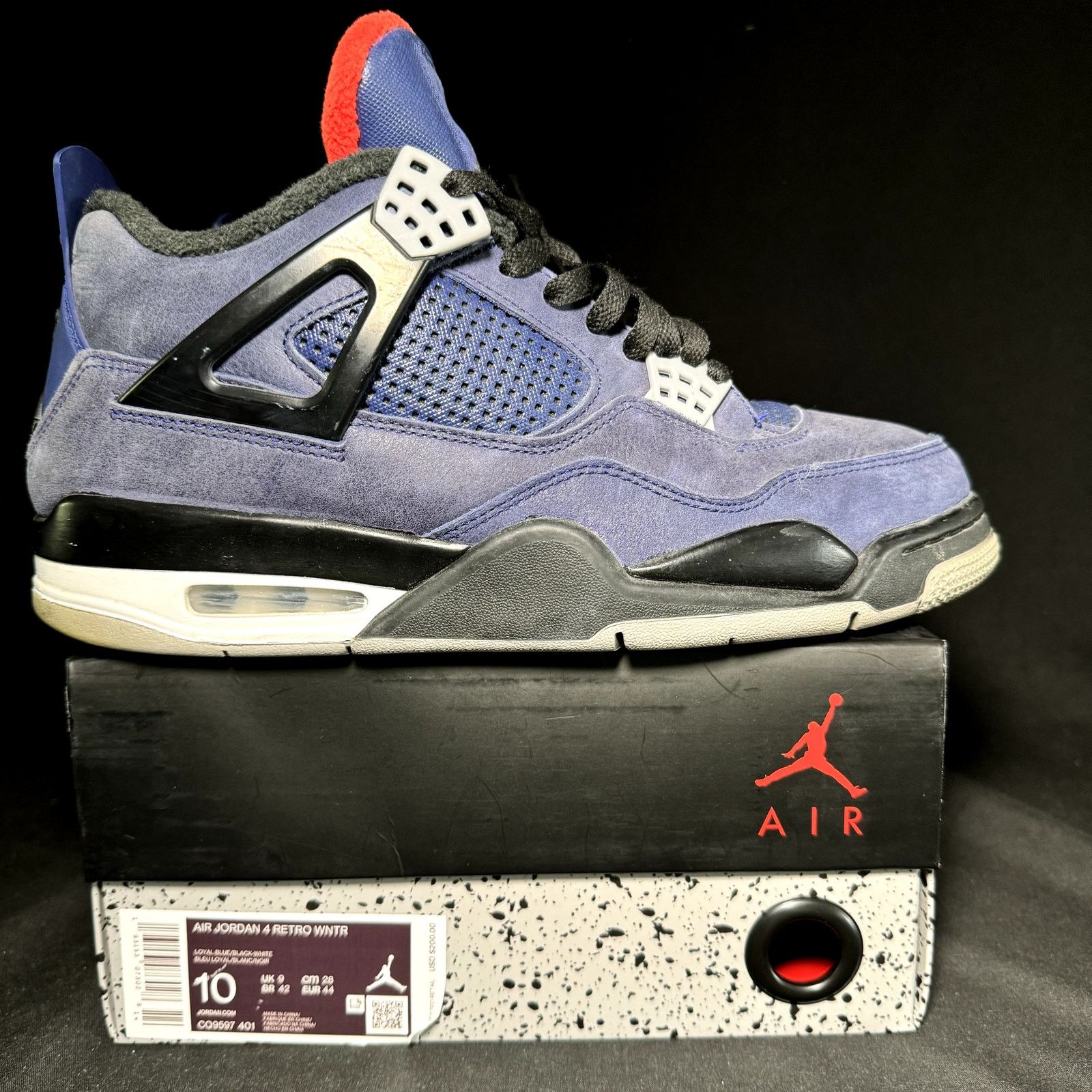 Jordan Brand × Nike Size 10 - Nike Air Jordan 4 Retro Winter Loyal Blue Shoes Size US 10 / EU 43 - 1 Thumbnail