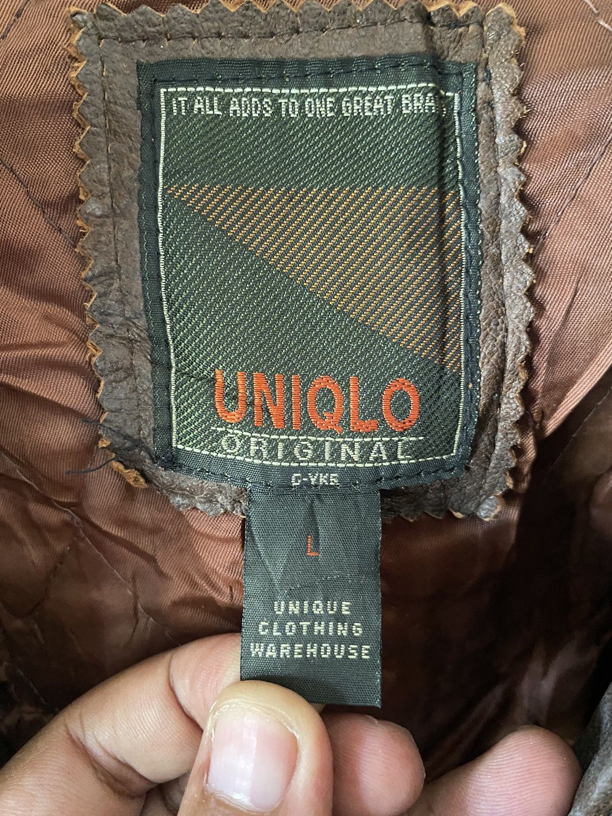 Japanese Brand × Uniqlo × Vintage Vintage Uniqlo Sherpa Neck Sheepskin Leather Jacket Size US L / EU 52-54 / 3 - 14 Thumbnail