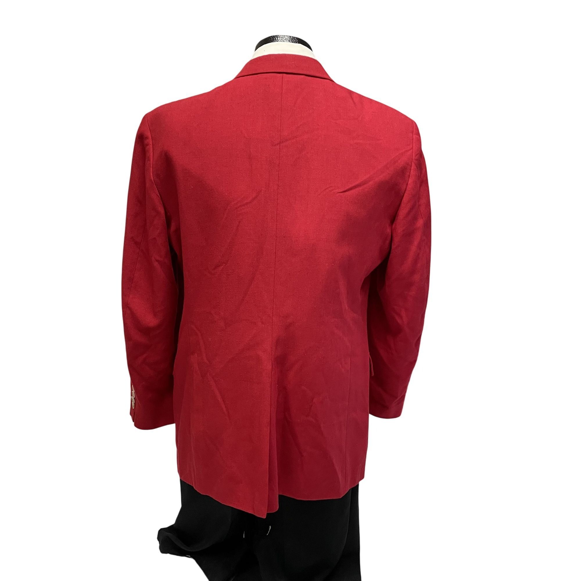 David Taylor Vtg David Taylor RED Sport Coat CHRISTMAS Jacket Size 42R - 3 Thumbnail