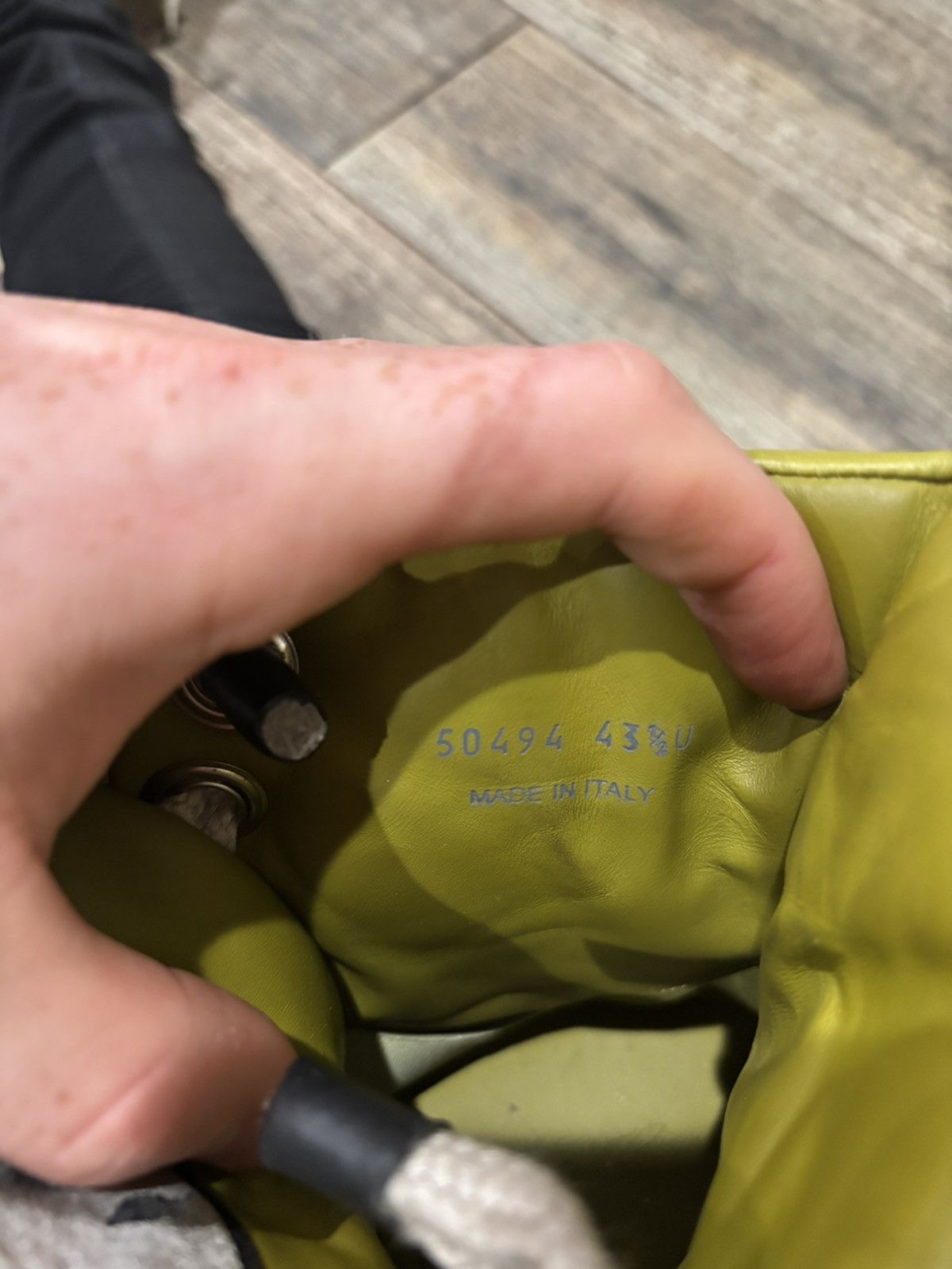 Rick Owens Lime Padded Leather Ramones High Size US 10 / EU 43 - 6 Thumbnail