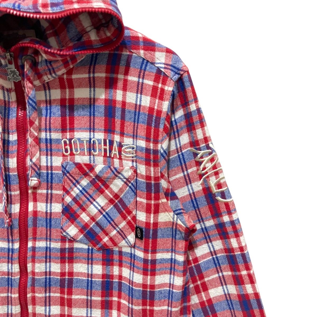 Gotcha × Vintage Vintage GOTCHA Surf Checked Hoodie Jacket Size US M / EU 48-50 / 2 - 4 Thumbnail