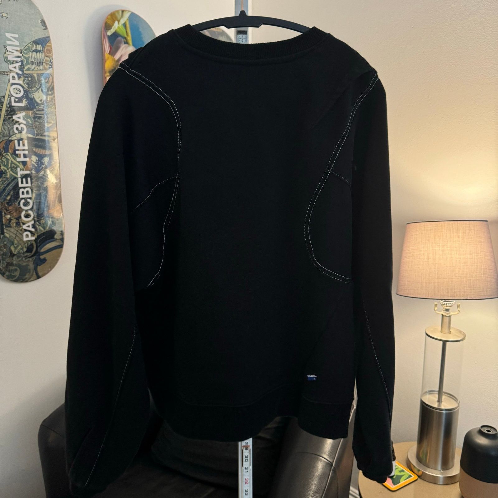 Ader Error A-Peec Embroidered Logo Sweatshirt Black A2 Fit M