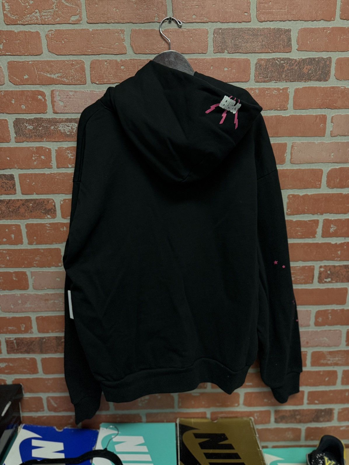 Sp5der Sp5der Worldwide Black Pink Hoodie Size XL (NEW) Size US XL / EU 56 / 4 - 9 Thumbnail