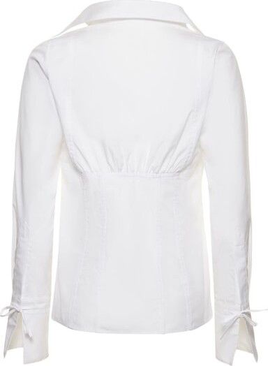 Saks Potts o1s22i1n0924 Clark Poplin Shirt in White Size L / US 10 / IT 46 - 5 Thumbnail