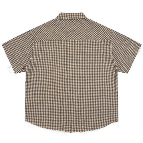 Japanese Brand Kurusu x Maki Retro fashion patchwork plaid button up shirt Size US L / EU 52-54 / 3 - 3 Thumbnail