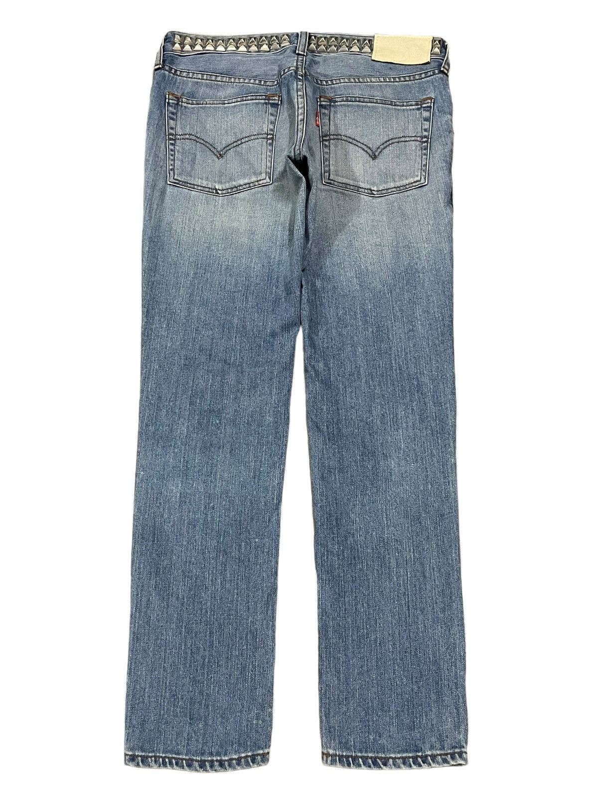 Levi's Vintage Levi’s Spiked Denim Distressed Punk Goth Style Jeans Size 29" - 8 Thumbnail