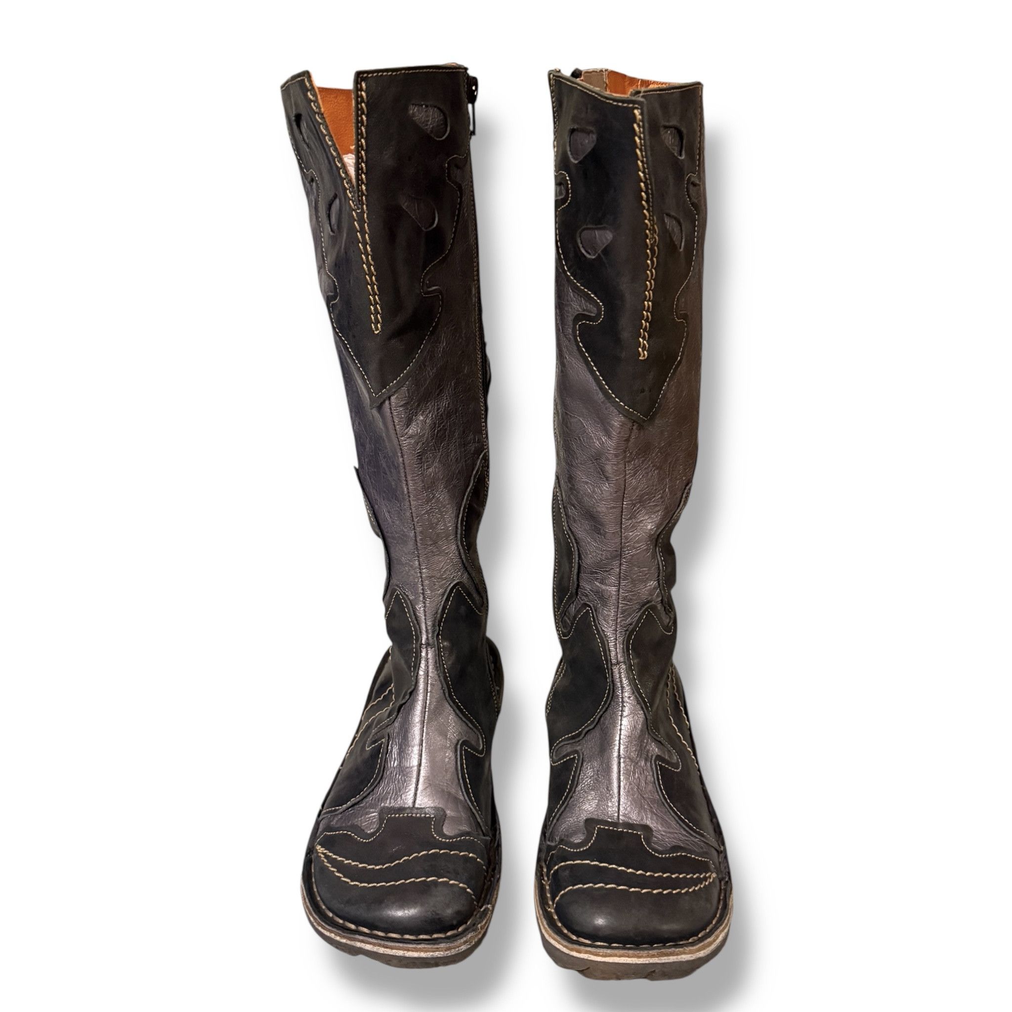 Vintage Y2K EJECT Vintage Leather Knee High Boots EU38 Size US 8 / IT 38 - 6 Thumbnail