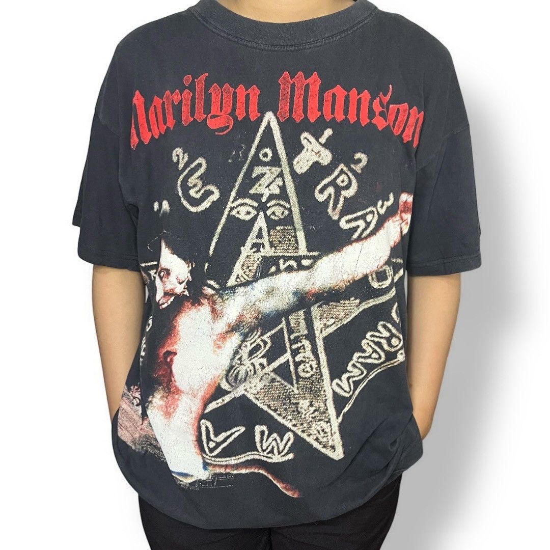 Band Tees × Marilyn Manson × Vintage Marilyn Manson Hollywood Size US L / EU 52-54 / 3 - 1 Thumbnail