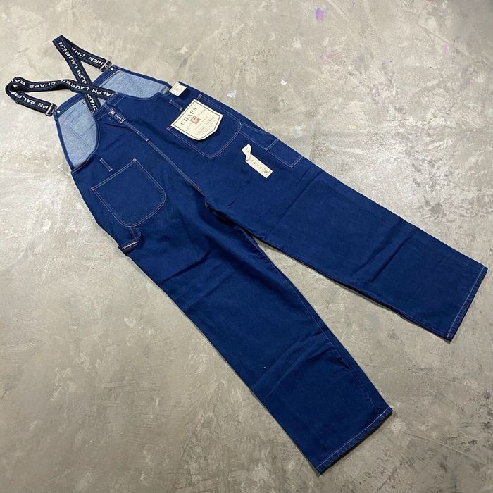 Chaps 90s VTG CHAPS RALPH LAUREN Overalls NWT Carpenter Jeans XL