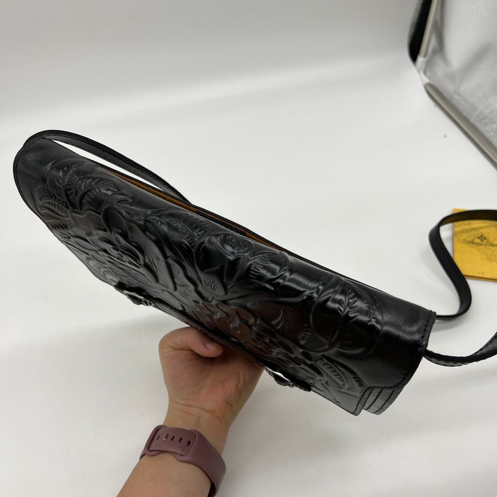 Other Patricia Nash Monta Leather Crossbody Clutch Bla Size ONE SIZE - 6 Thumbnail
