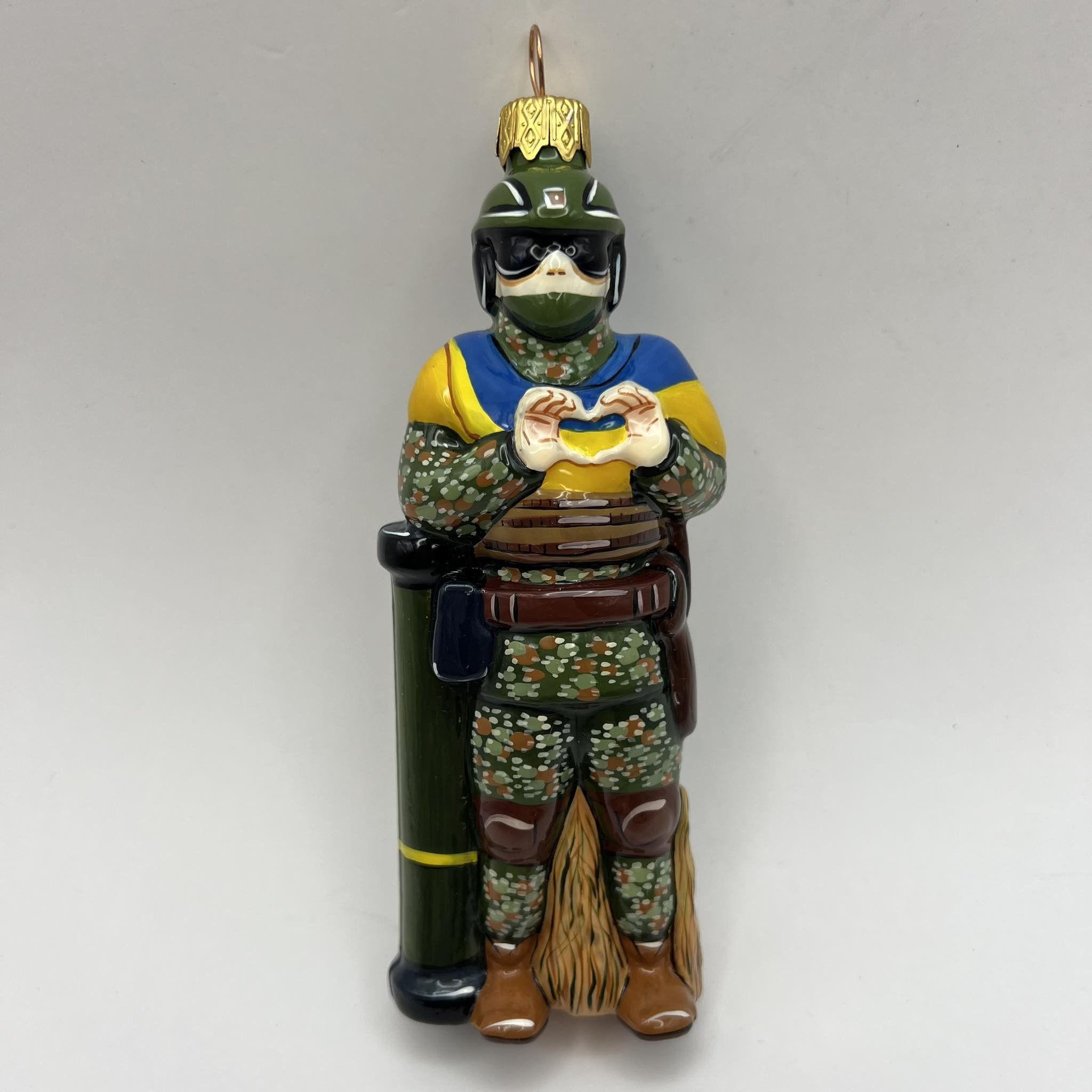Other Ornament Xmas Tree Hanging Glass Soldier Warrior of Ukraine Size ONE SIZE - 1 Thumbnail