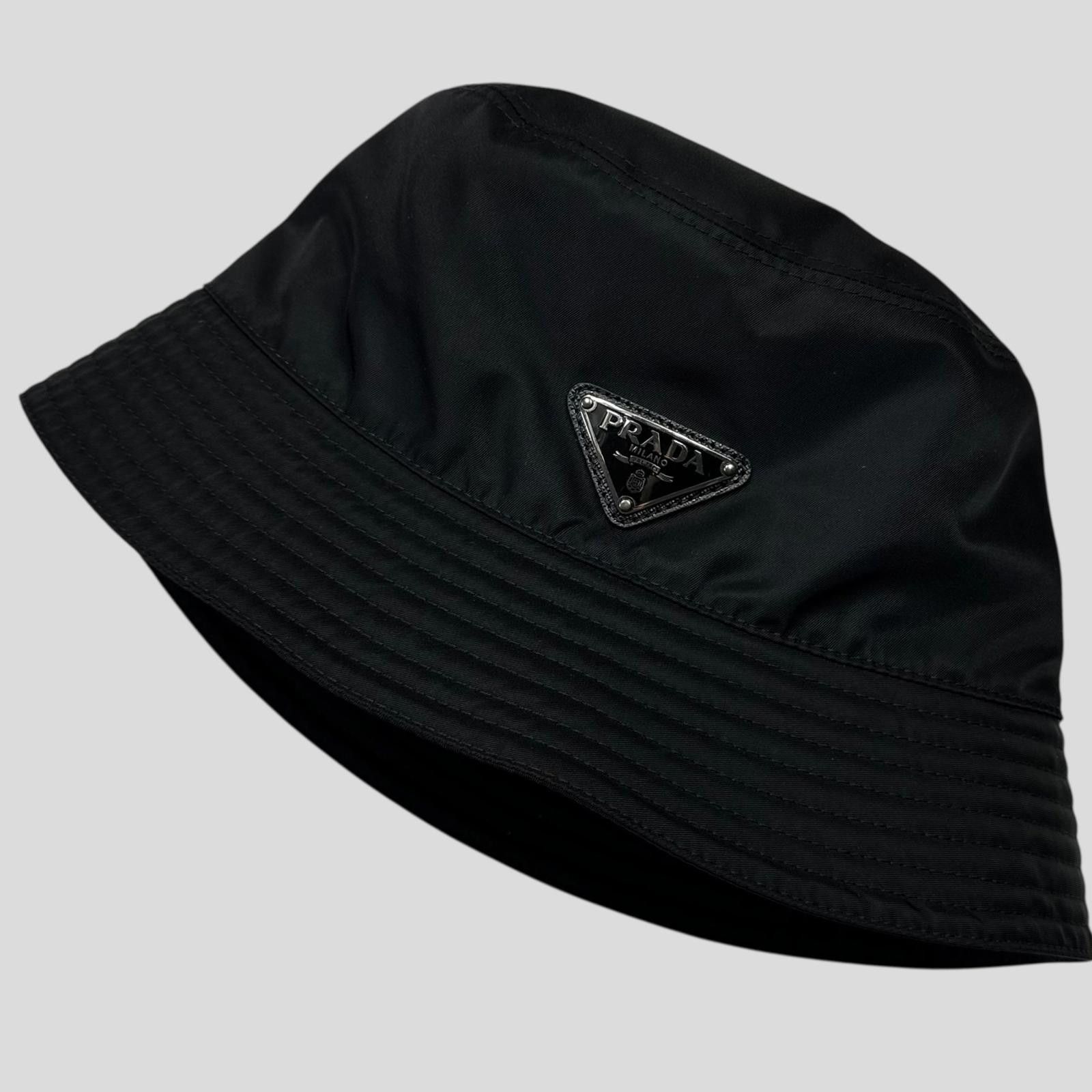 Prada Prada Milano 2020 Re-Nylon Double Logo Bucket Hat - L Size ONE SIZE - 3 Thumbnail