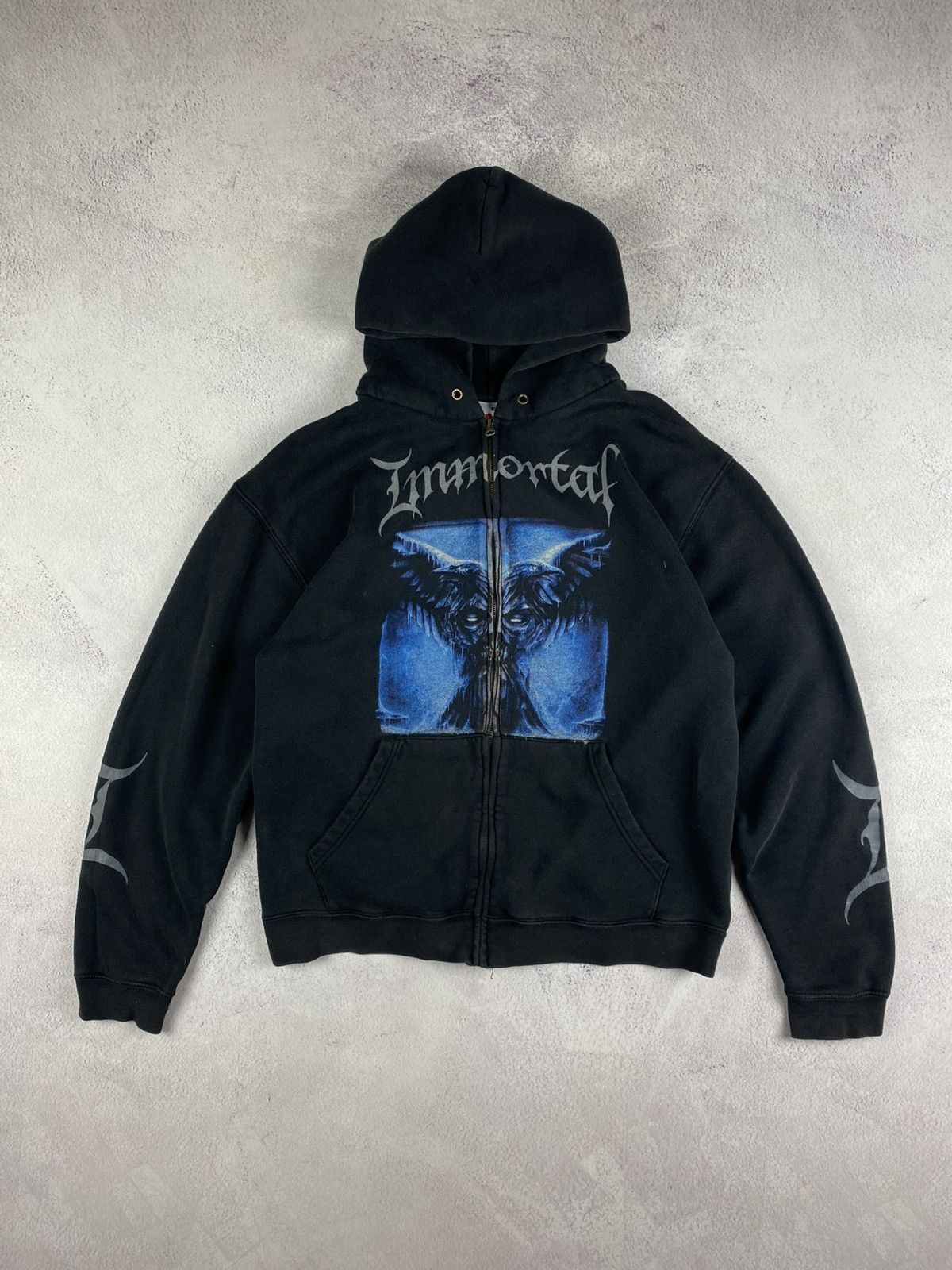 Fruit Of The Loom Vintage Immortal "All Shall Fall" Zip Hoodie , black, size M Size US M / EU 48-50 / 2 - 1 Thumbnail