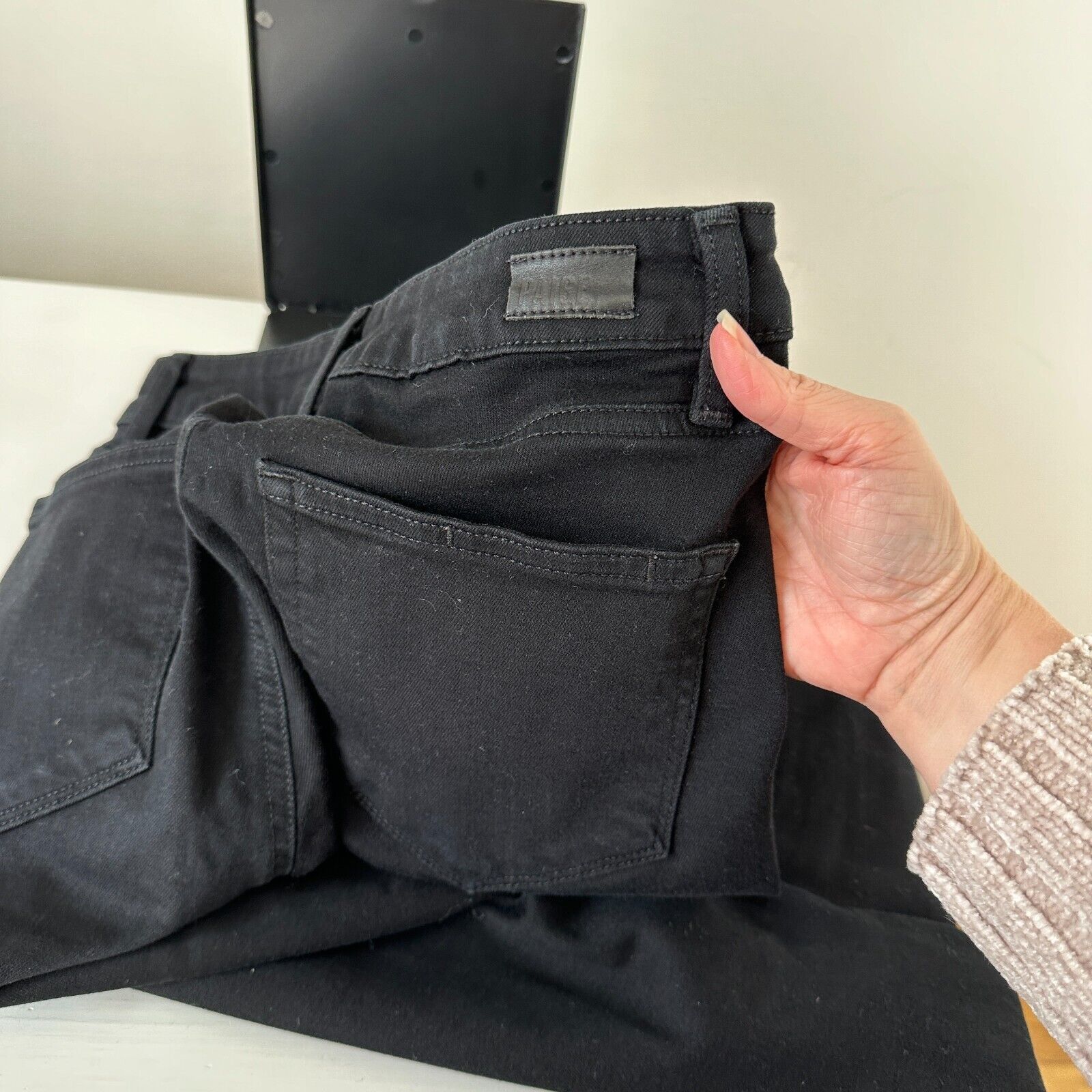 Paige Paige Black Shadow Verdugo Ultra Skinny Jeans 5 Pocket 27 Size 27" / US 4 / IT 40 - 5 Thumbnail