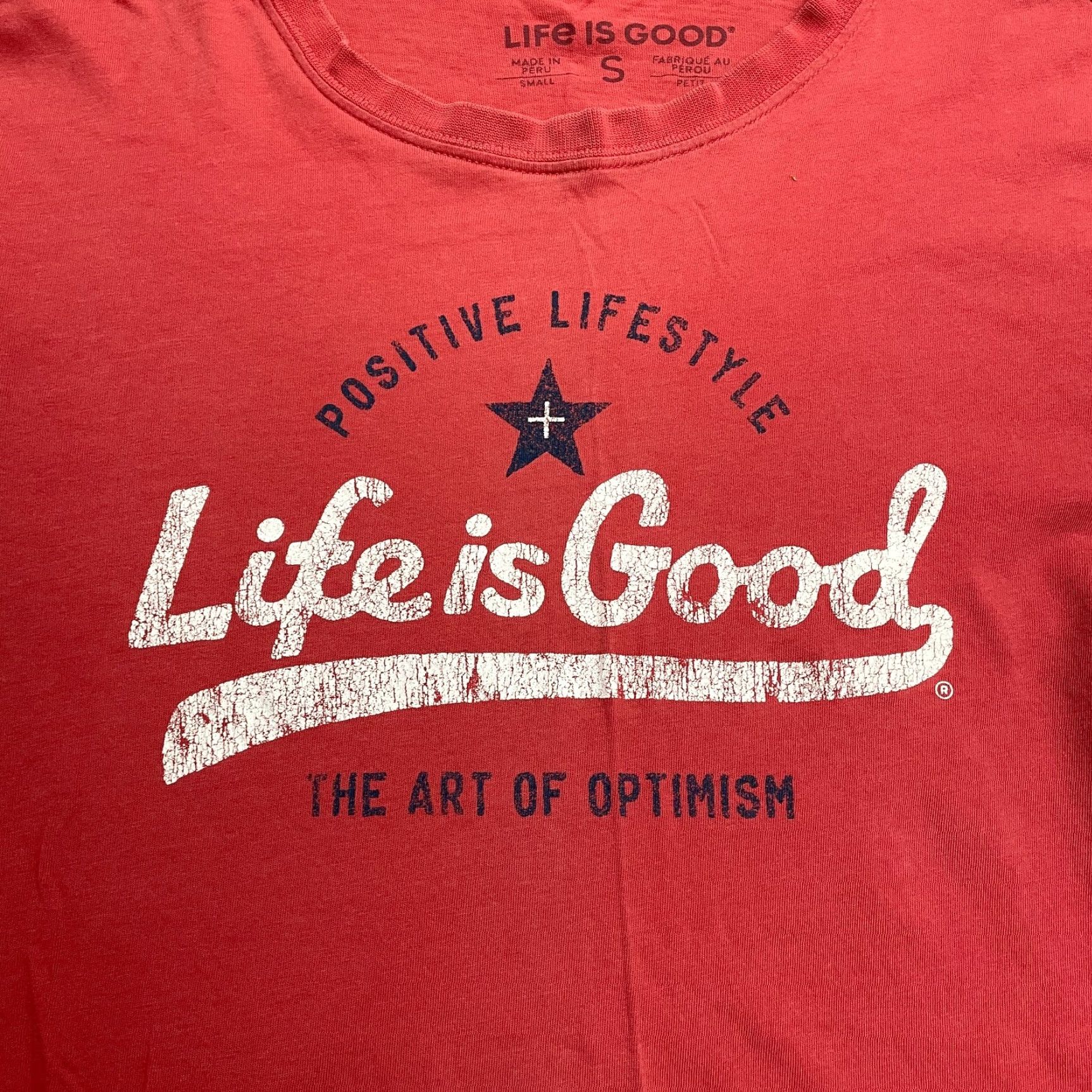 Life is Good Life Is Good Crusher Tee T-Shirt Mens Small Red Crew Neck Short Sleeve Casual Tee Size US S / EU 44-46 / 1 - 3 Thumbnail
