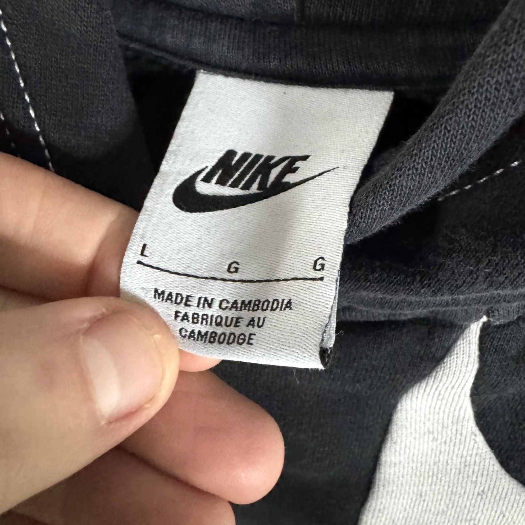 Nike Nike Hoodie Mens Large Black Pullover Fleece Sweatshirt Oversized Swoosh Logo Size US L / EU 52-54 / 3 - 7 Thumbnail