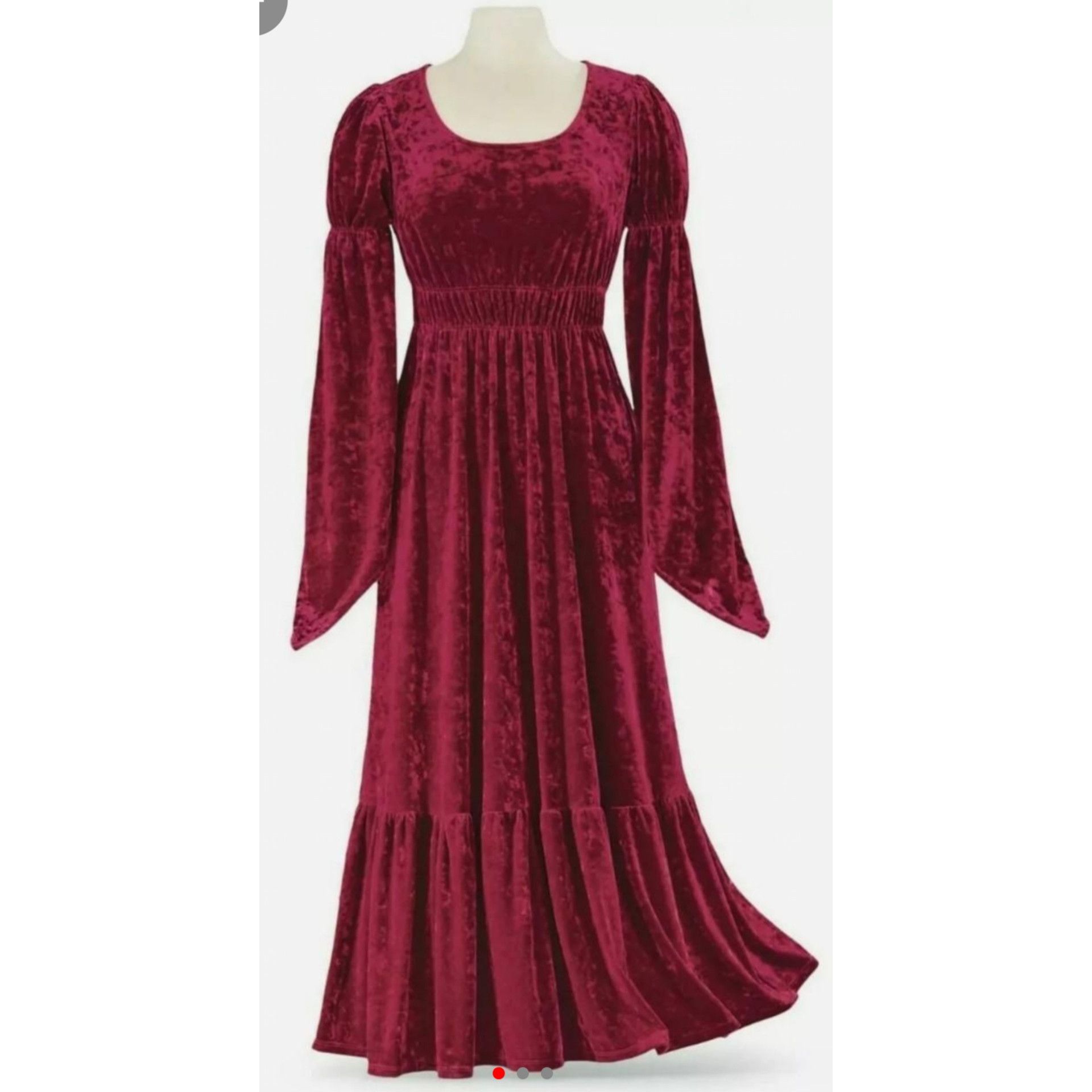 Other PYRAMID COLLECTION RED VELVET DRESS RENN FAIRE GOTH PLUS 2X Size XXL / US 16-18 / IT 52-54 - 2 Thumbnail