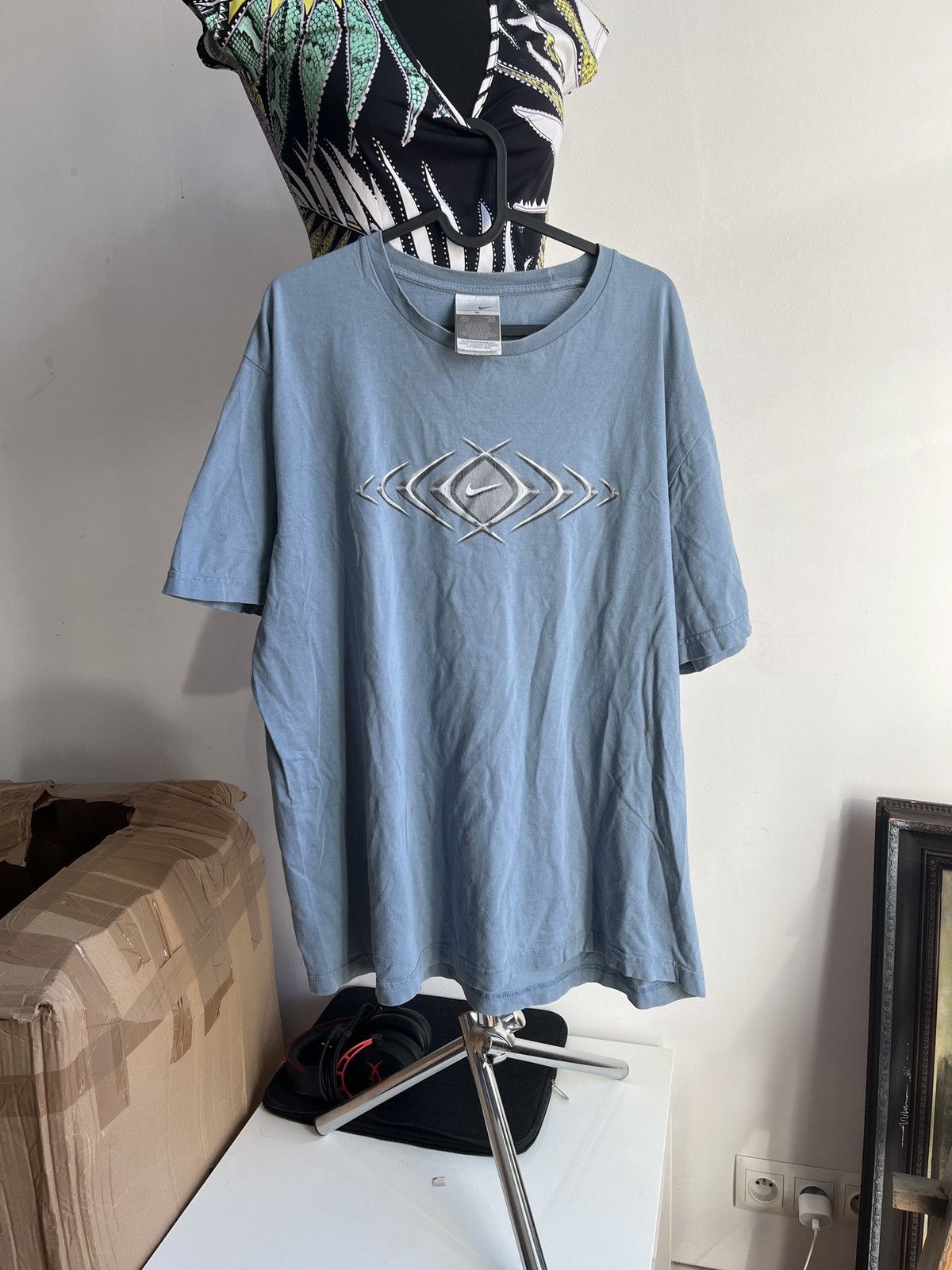 Nike × Vintage Vintage swoosh main logo 90s Nike tee Size US XL / EU 56 / 4 - 1 Thumbnail