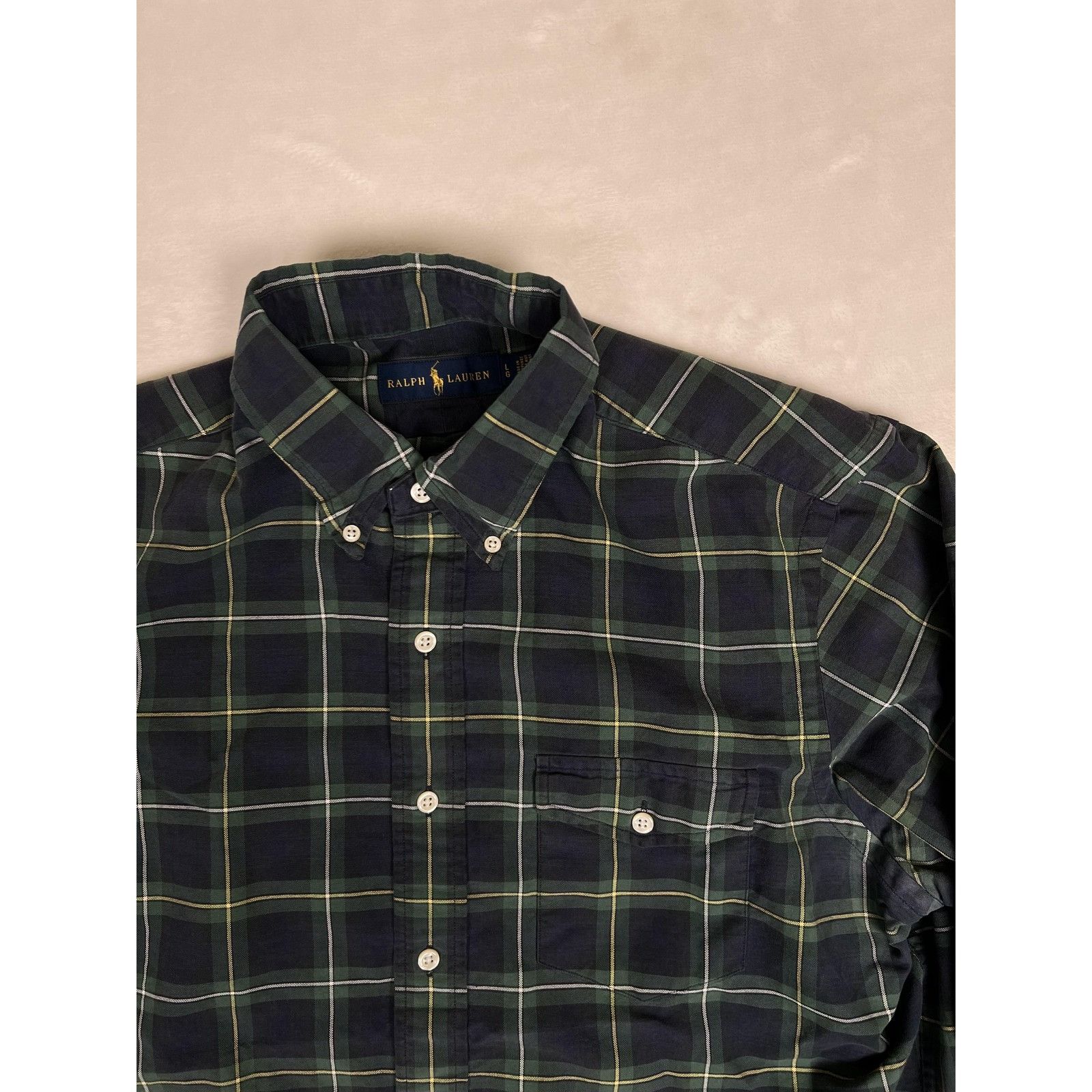 Ralph Lauren Ralph Lauren Shirt Mens Large Green Navy Tartan Plaid Button Size US L / EU 52-54 / 3 - 2 Thumbnail