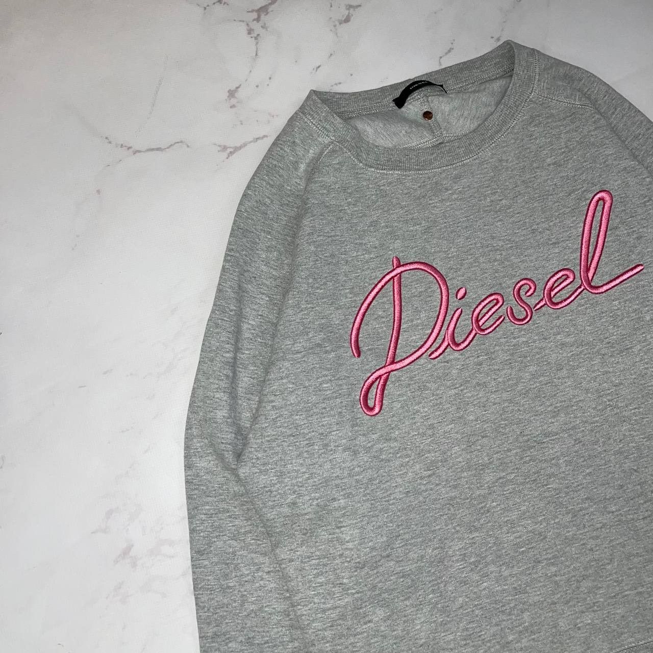 Diesel Diesel Vintage Embroidered Pink Logo Crewneck y2k style Size S / US 4 / IT 40 - 3 Thumbnail