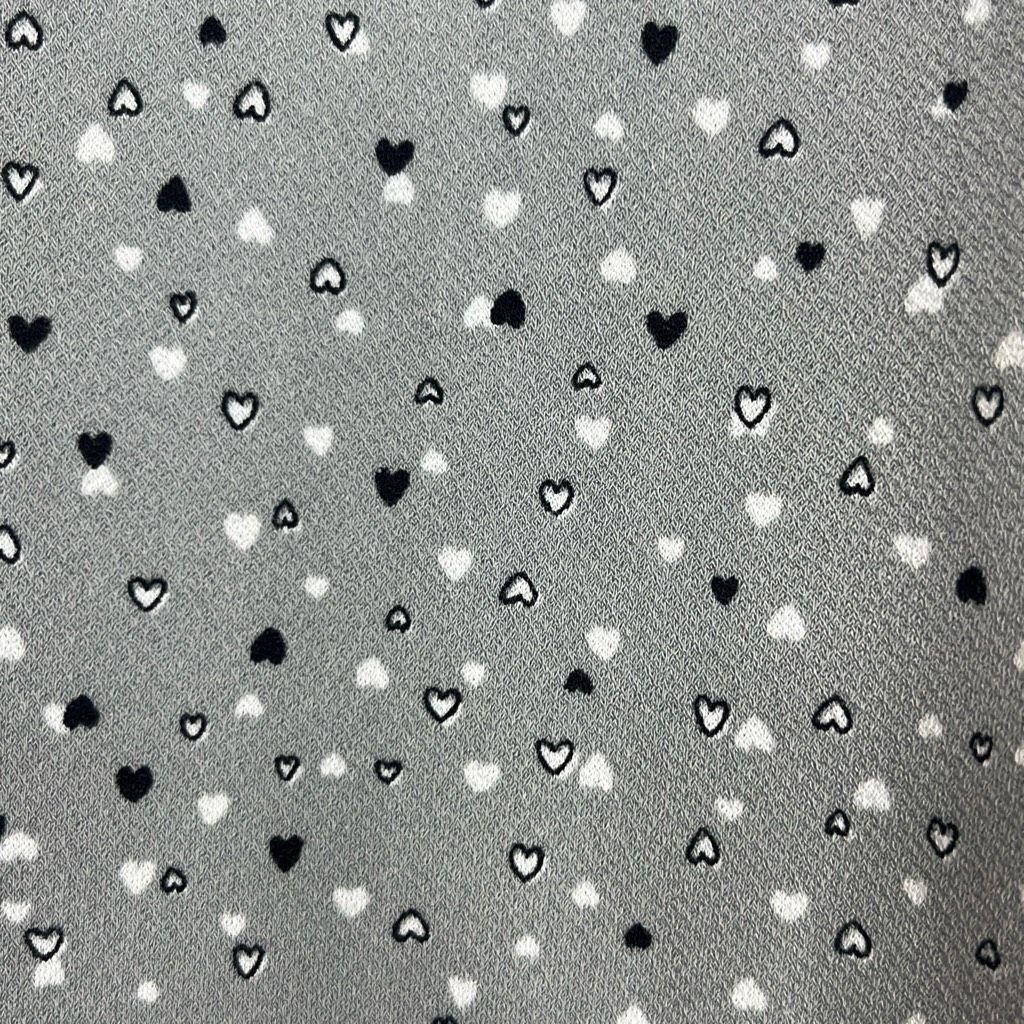 Other Adrianna Papell Womens 2X Gray Black Heart Print Blouse Size XXL / US 16-18 / IT 52-54 - 6 Thumbnail