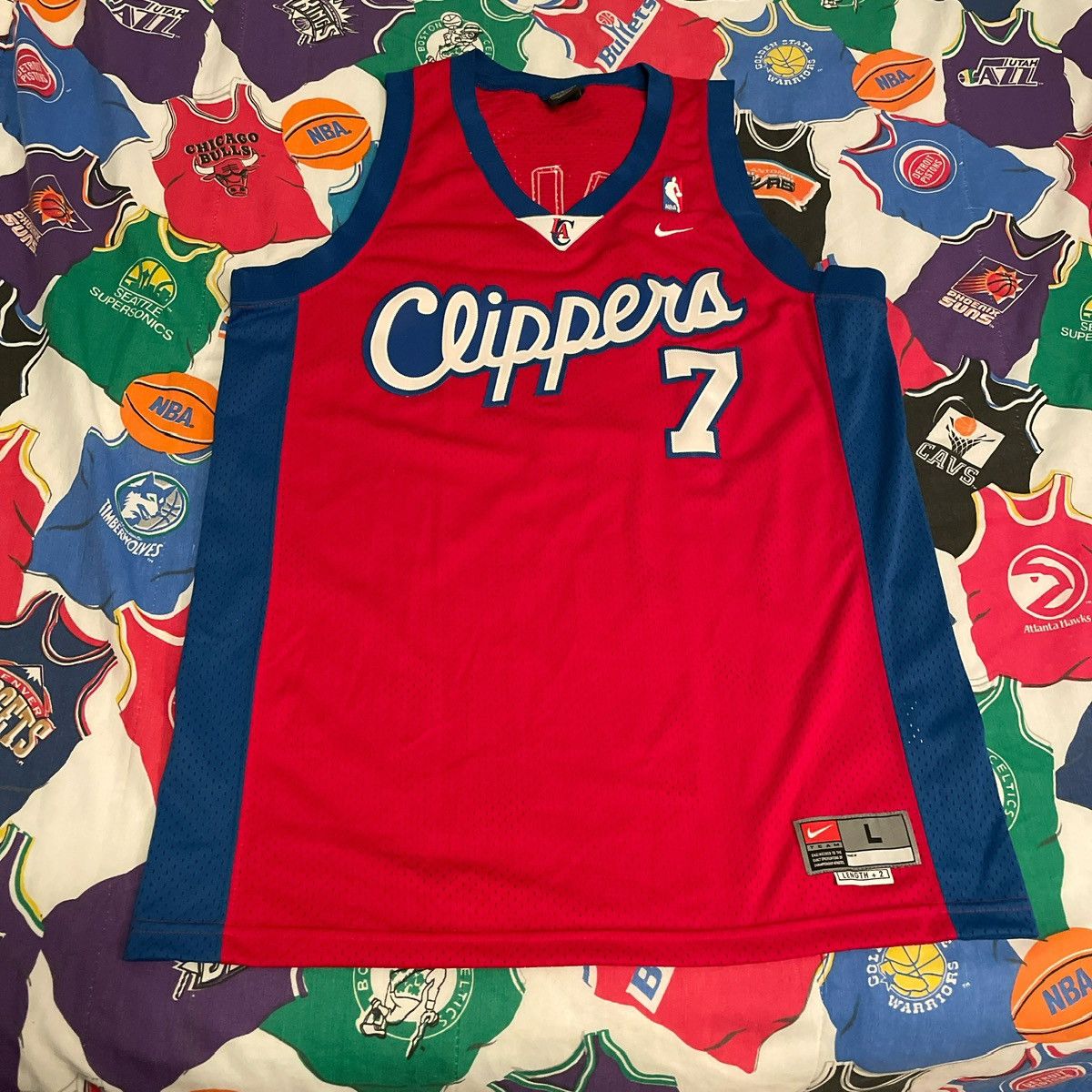 NBA × Nike × Vintage Vintage Nike NBA Lamar Odom Los Angeles Clippers Jersey Size US L / EU 52-54 / 3 - 1 Thumbnail