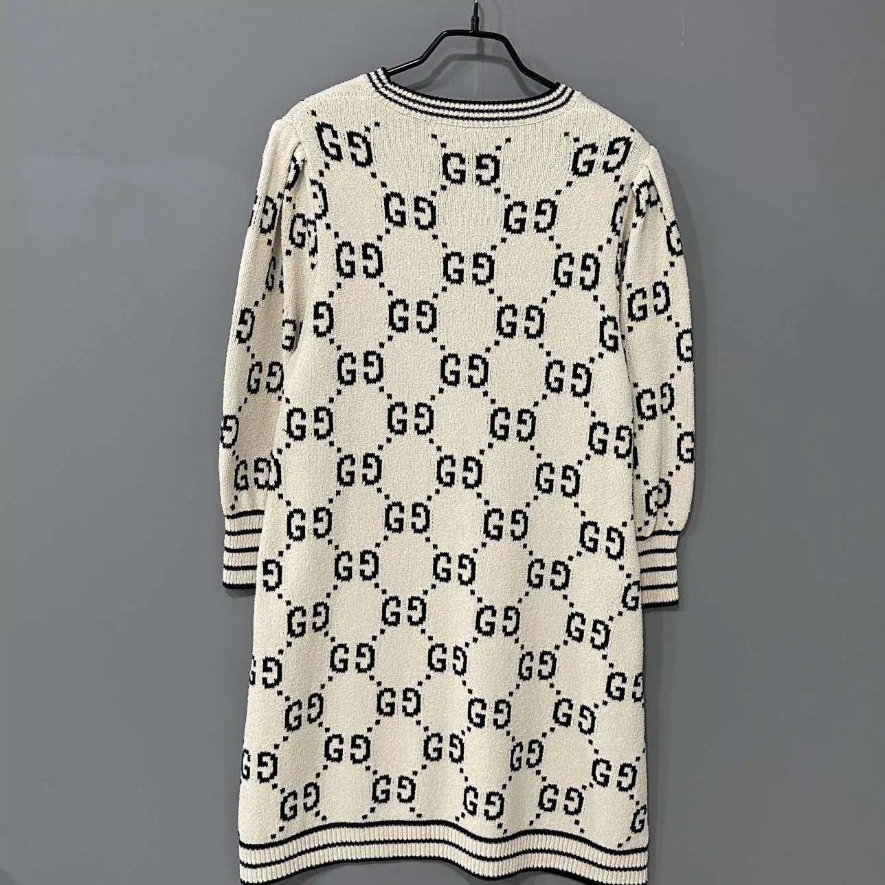 Gucci GUCCI women's Beige All Over Print Dress M Size M / US 6-8 / IT 42-44 - 3 Thumbnail