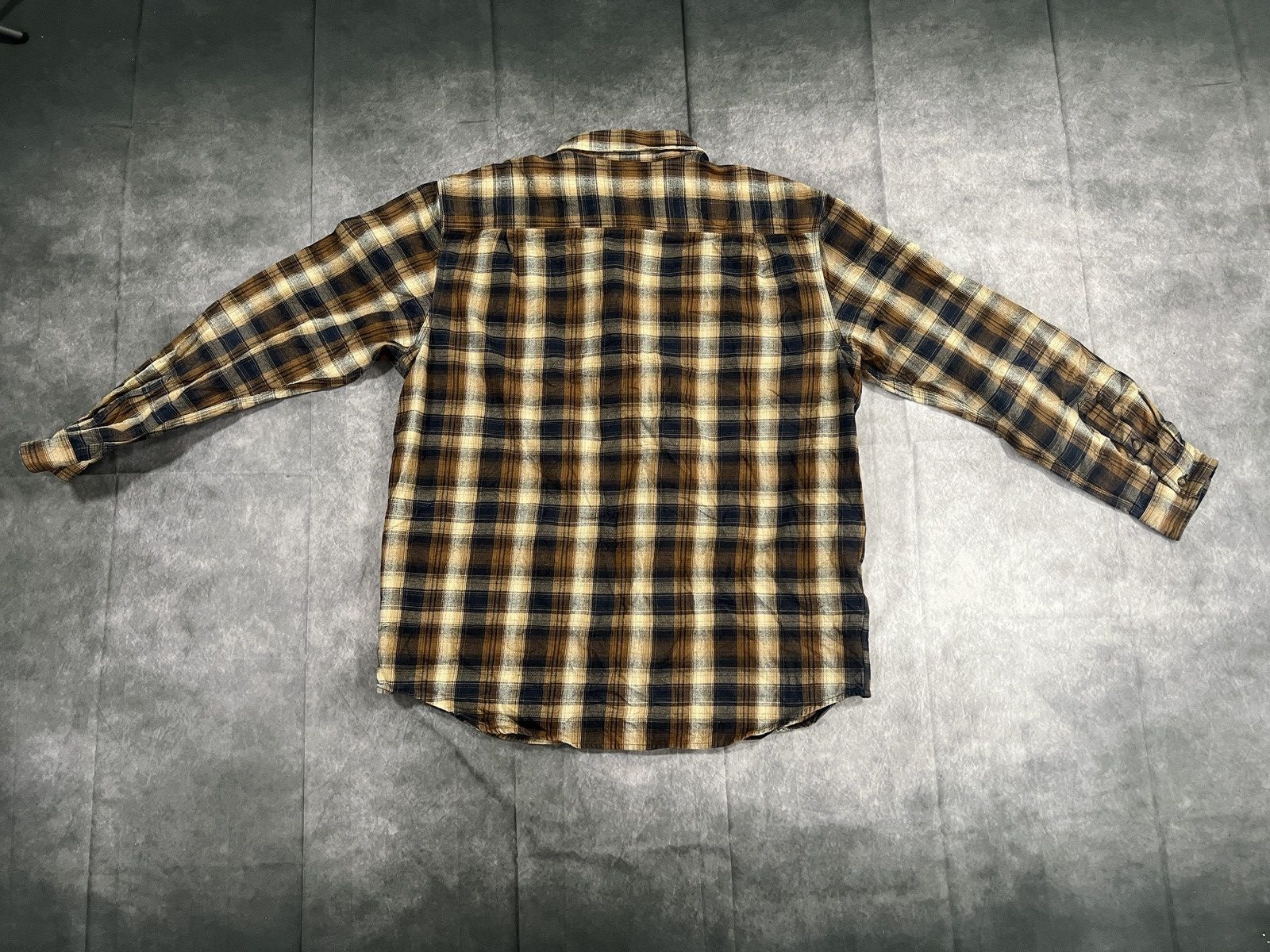 Carhartt Carhartt Men's XL Original Fit Brown Blue Plaid Flannel Size US XL / EU 56 / 4 - 2 Thumbnail