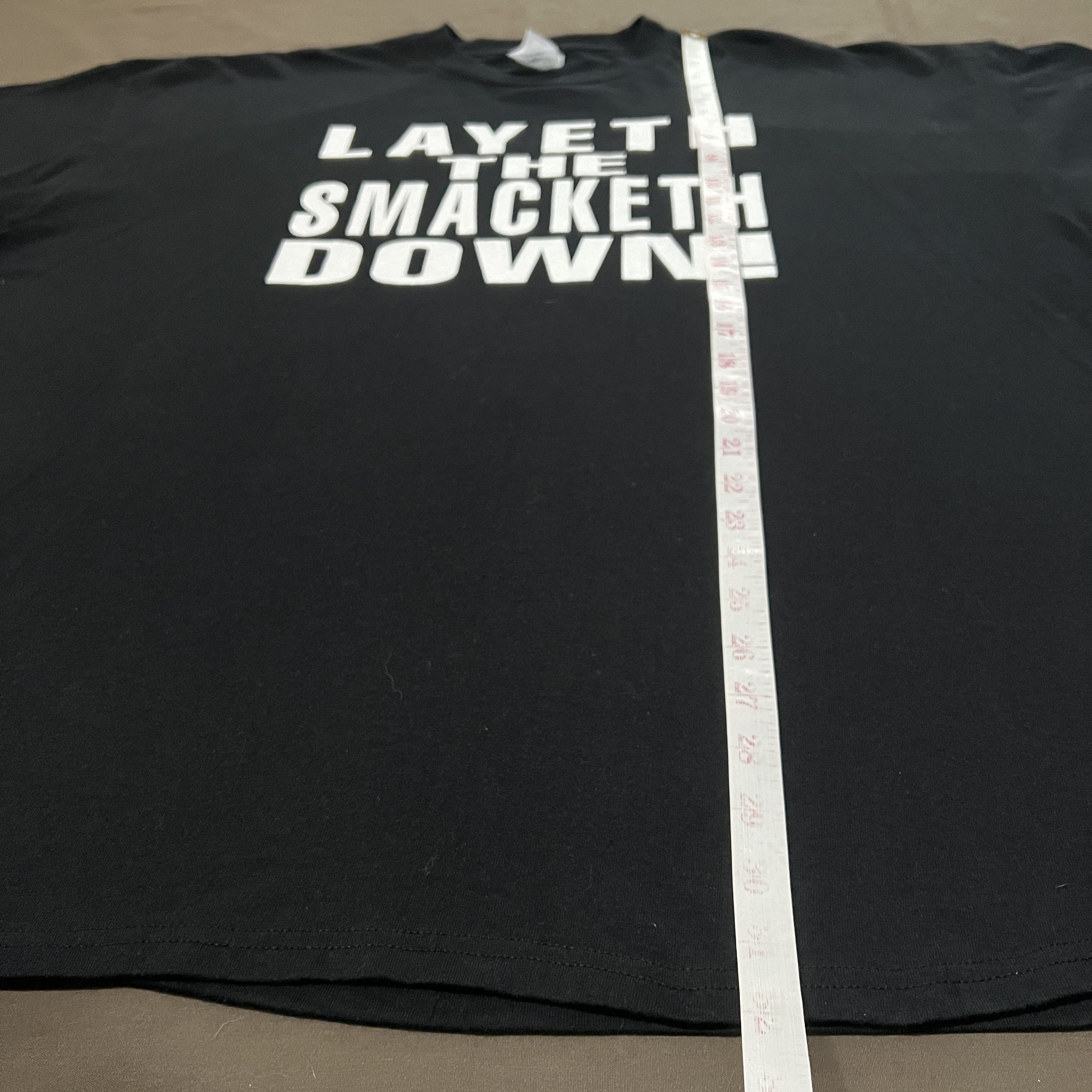 Vintage Vintage The Rock Layeth Smackdown Candyass Wrestling Tee Size US XXL / EU 58 / 5 - 7 Thumbnail
