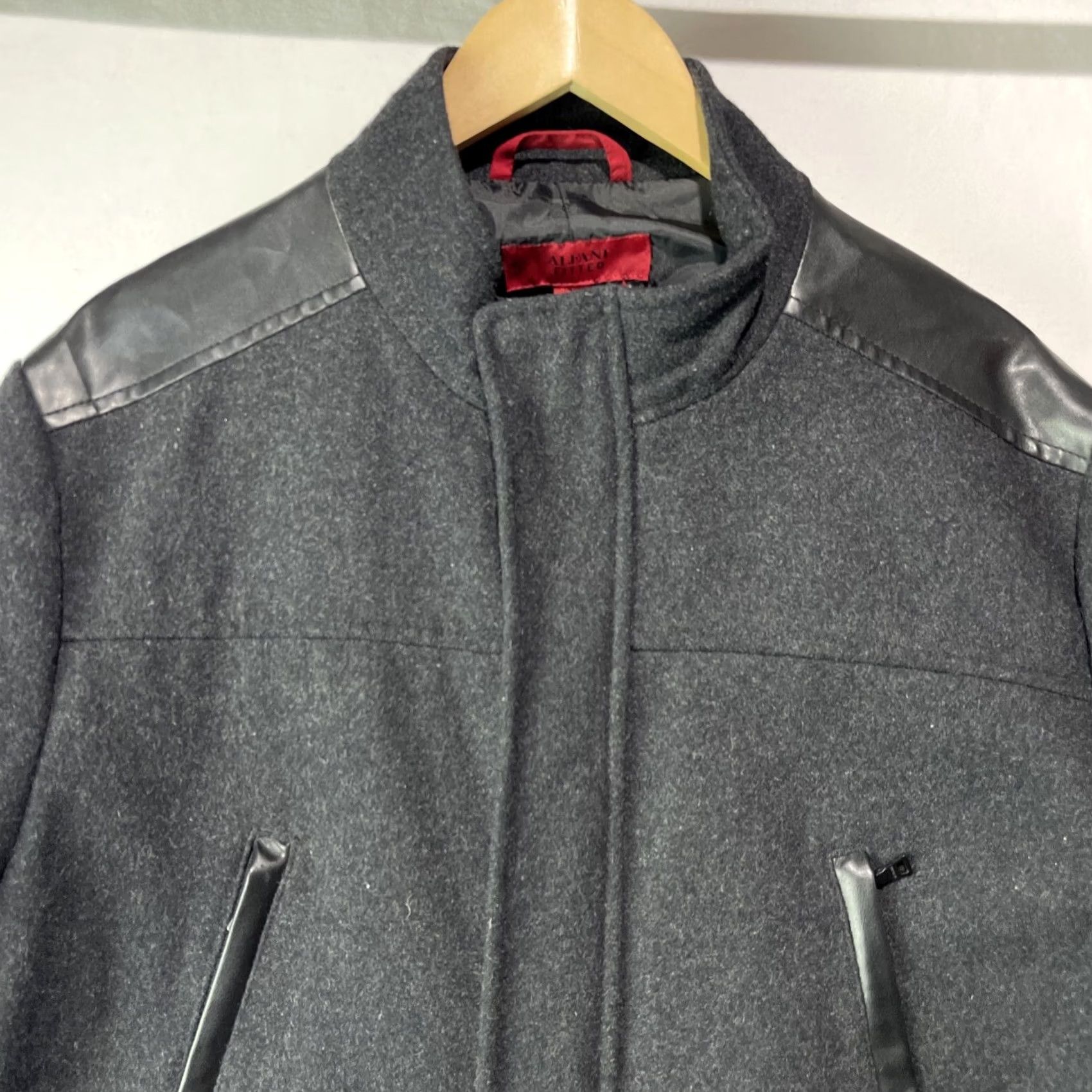 Alfani Alfani Jacket Mens Large Coat Button Up Full Zip Wool Blend Black Lined Size US L / EU 52-54 / 3 - 2 Thumbnail