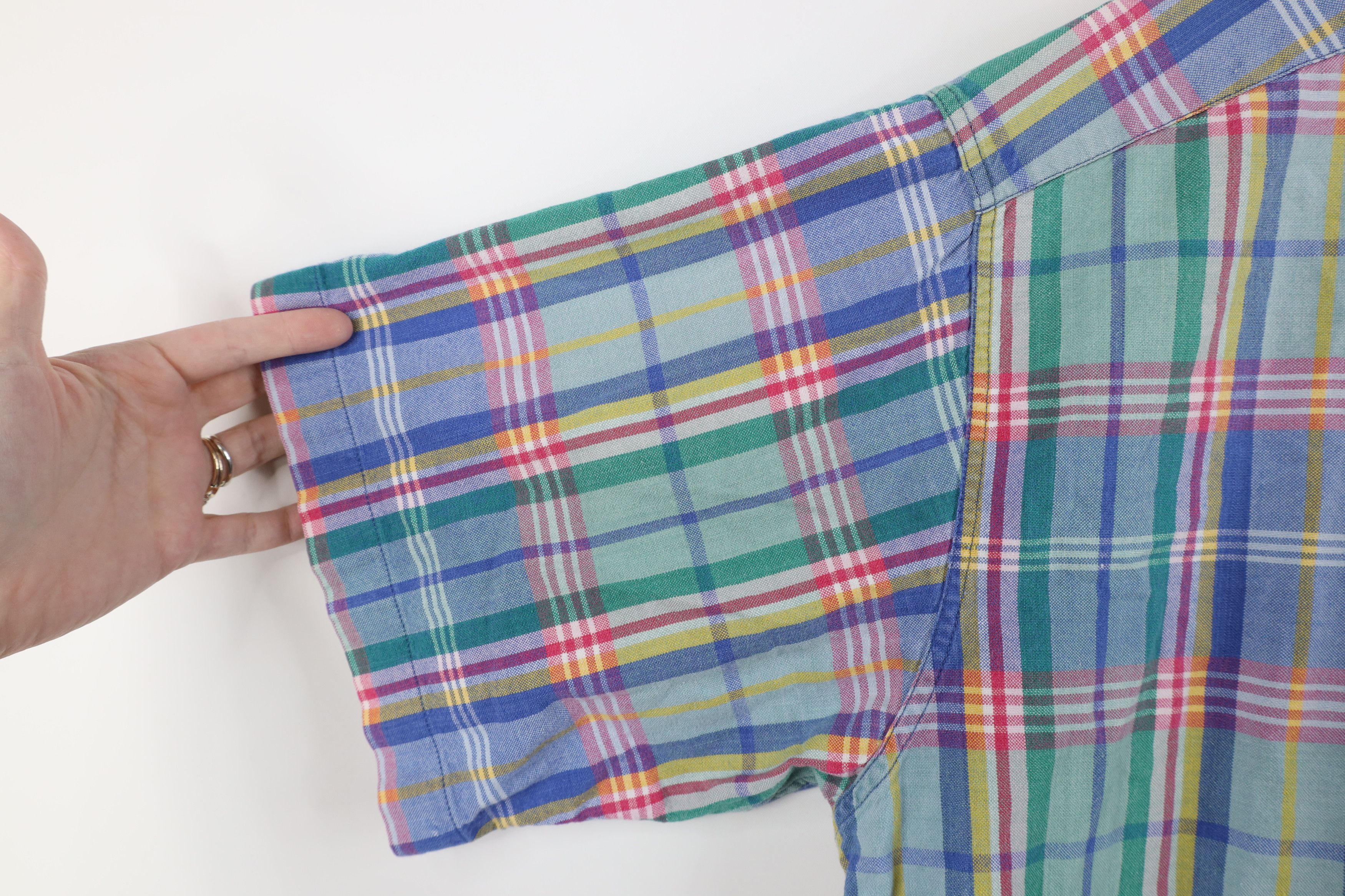 Vintage Vintage 90s Streetwear Plaid Collared Button Down Shirt Size US L / EU 52-54 / 3 - 6 Thumbnail