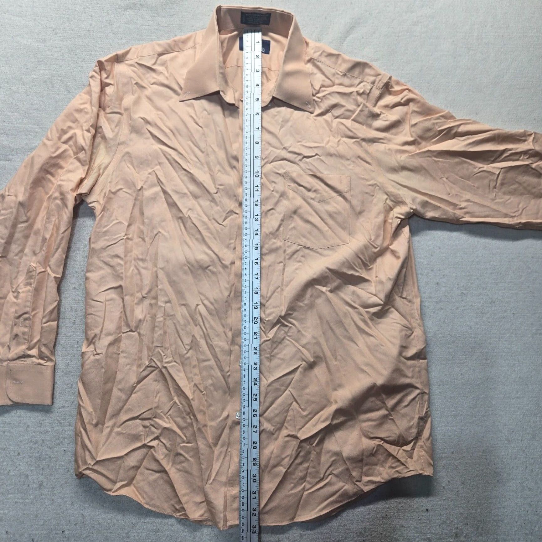Stafford Stafford Shirt Button-Up Long Sleeve Adult Men's Size 16.5 Pink 34-35 Cotton Polyester Vintage No Size US L / EU 52-54 / 3 - 6 Thumbnail