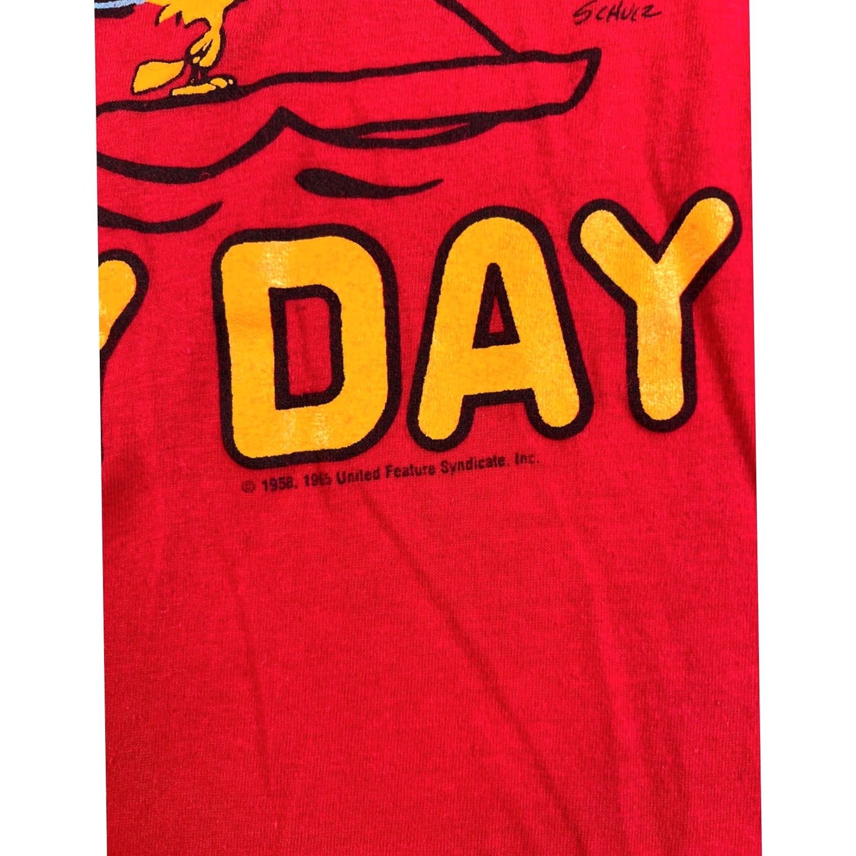 Vintage Vintage Artex Snoopy T-Shirt Mens XL Red Dads Lazy Day 80s USA Made Short Sleeve Graphic Tee Size US XL / EU 56 / 4 - 4 Thumbnail