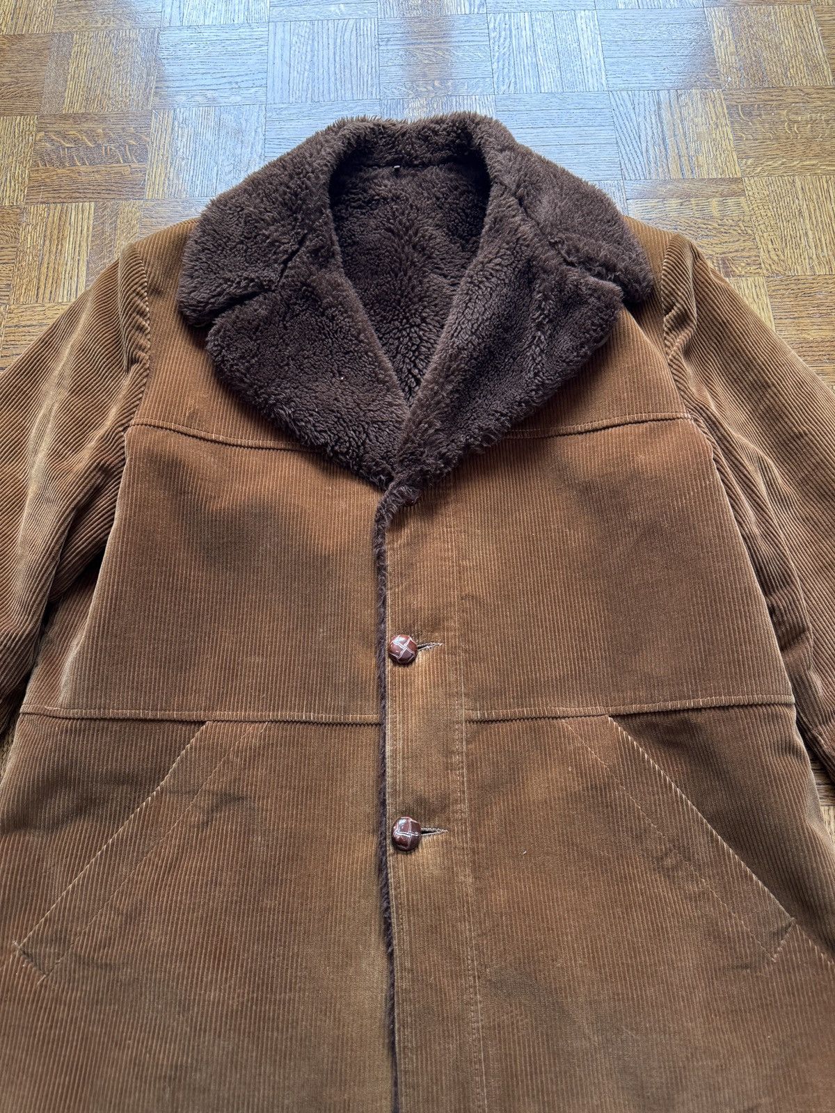 Vintage Vintage 70s Sears Outerwear Corduroy Faux Fur Coat Size US L / EU 52-54 / 3 - 4 Thumbnail