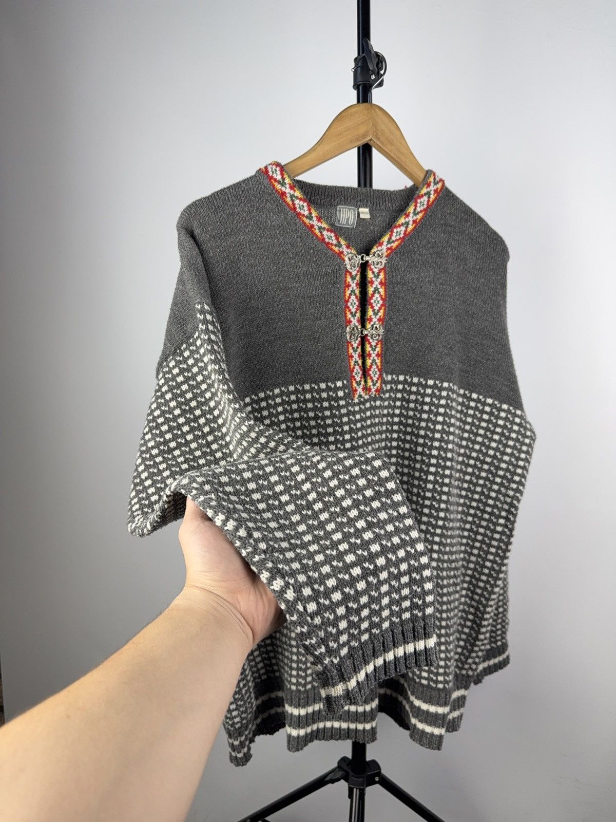 Designer × Vintage Vintage Norwegian Cardigan Sweater HPO Wool Look 48/50 Size US M / EU 48-50 / 2 - 4 Thumbnail
