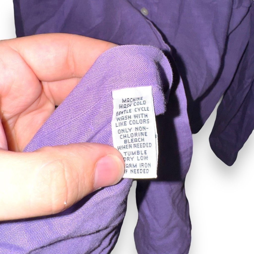Polo Ralph Lauren Purple Polo Ralph Lauren 100% Linen Classic Fit Button Down Shirt L Size US L / EU 52-54 / 3 - 7 Thumbnail