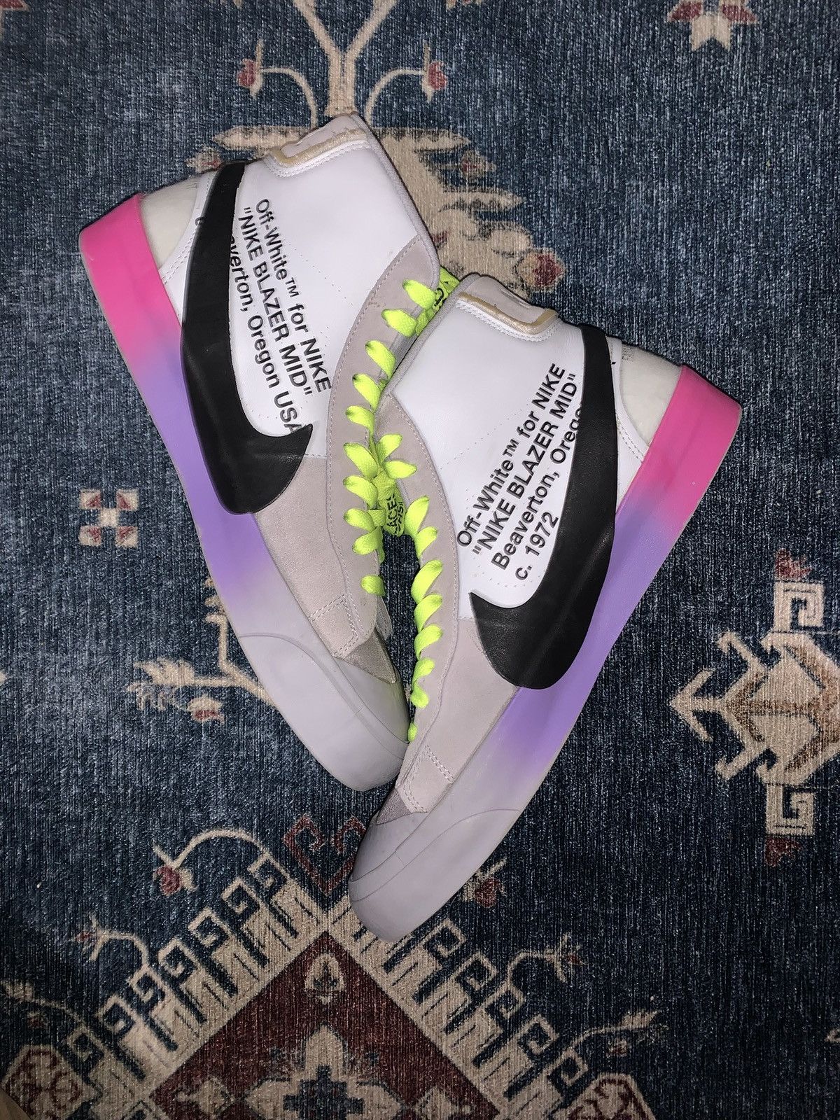 Nike 2018 Nike Blazer Mid Off-White Wolf Grey Serena Queen Size US 11.5 / EU 44-45 - 2 Thumbnail