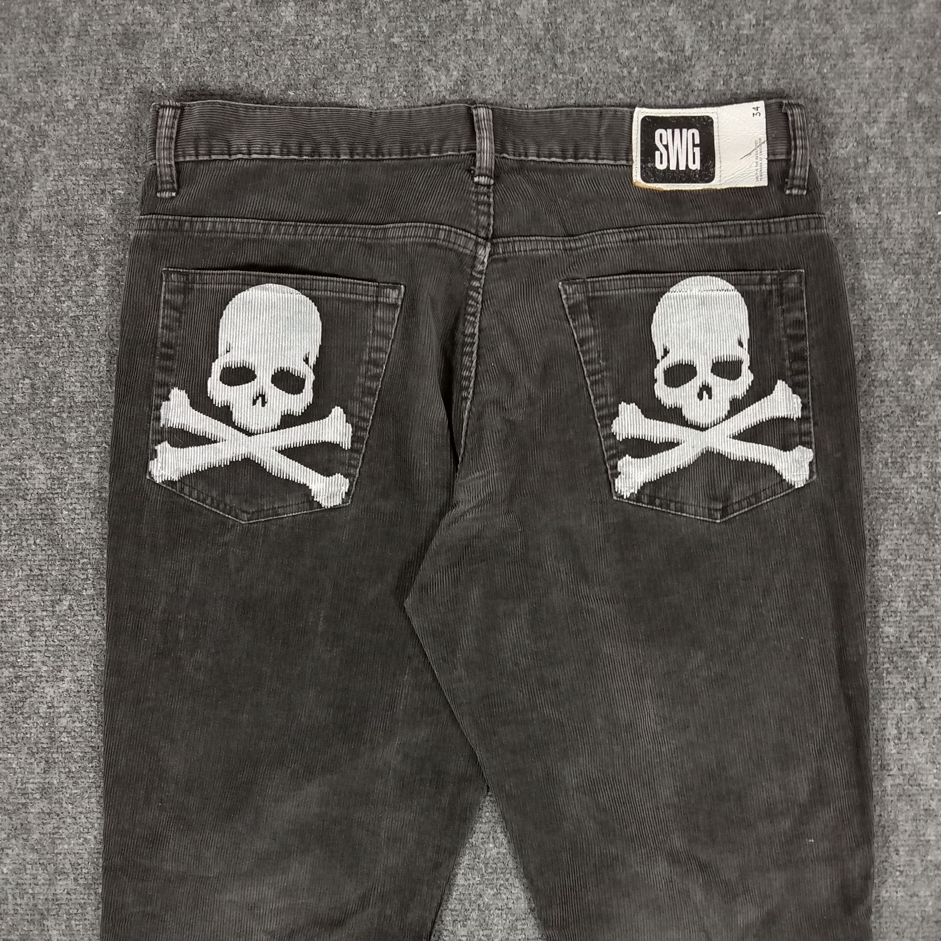 Japanese Brand × Swagger × Vintage SWG Swagger Japanese Punk Style Custom Skull Jeans Size US 34 / EU 50 - 2 Thumbnail