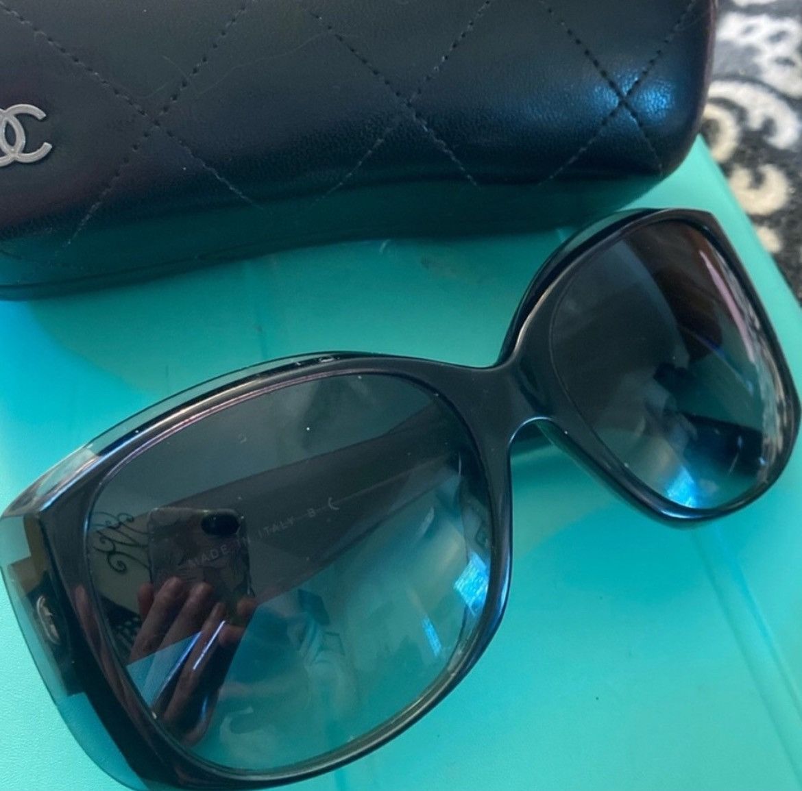 Chanel Authentic CHANEL 5183 501/3C Sunglasses Black/PearlCC Size ONE SIZE - 8 Thumbnail