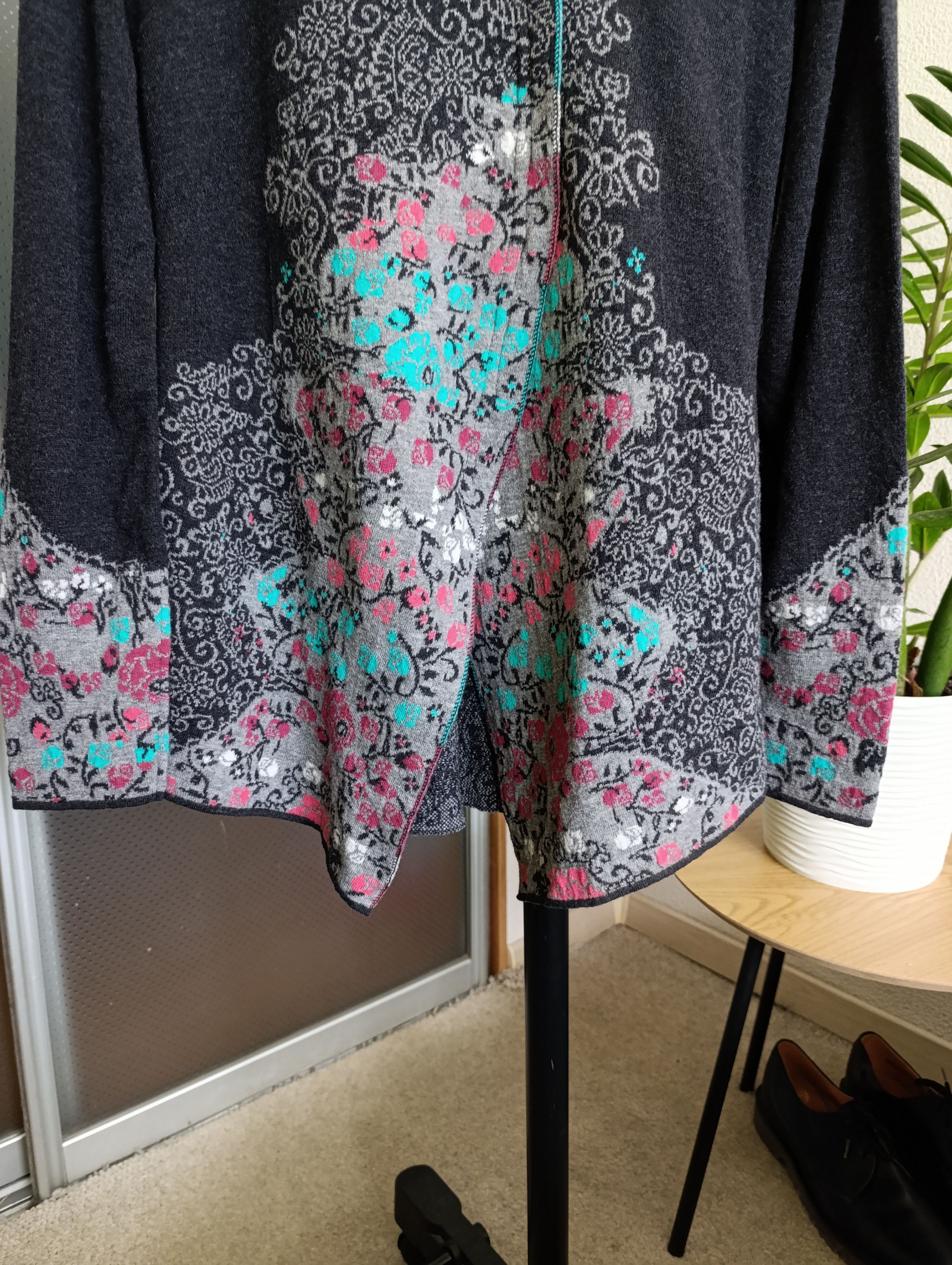 Designer IVKO WOOL KNIT CARDIGAN FLORAL PATTERN Size XS / US 0-2 / IT 36-38 - 5 Thumbnail