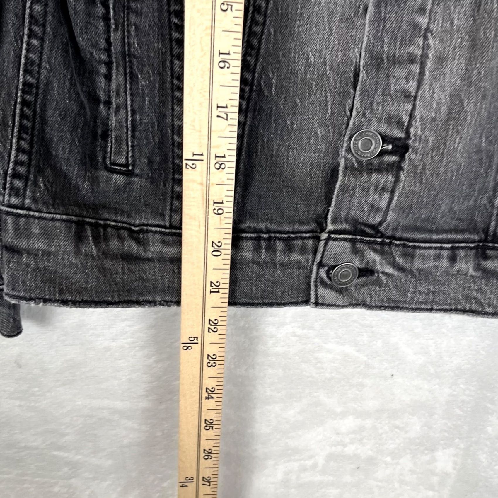 Lucky Brand Lucky Brand Jacket Womens Small Gray Denim Trucker Casual Button Front Pockets Size S / US 4 / IT 40 - 4 Thumbnail