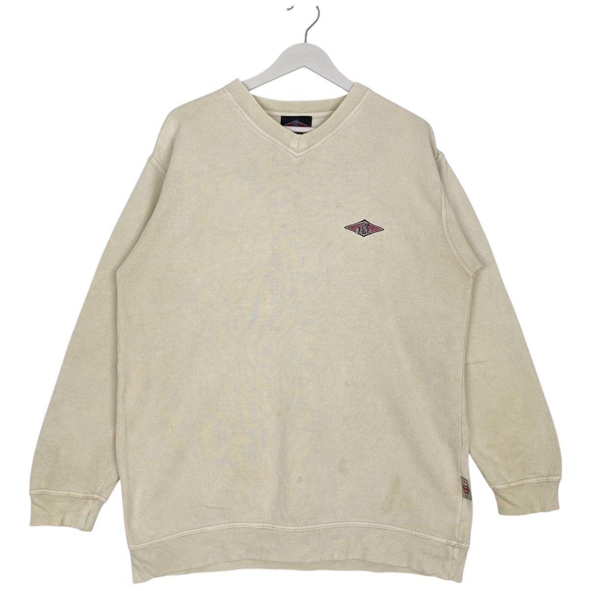 Vintage Vintage Bear Crewneck Sweatshirt White Pullover Jumper Sz M Size US M / EU 48-50 / 2 - 1 Thumbnail