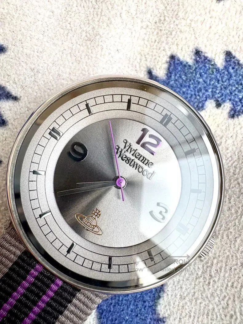 Vivienne Westwood Vivienne Westwood Gray Purple Canvas Watch. Size ONE SIZE - 3 Thumbnail