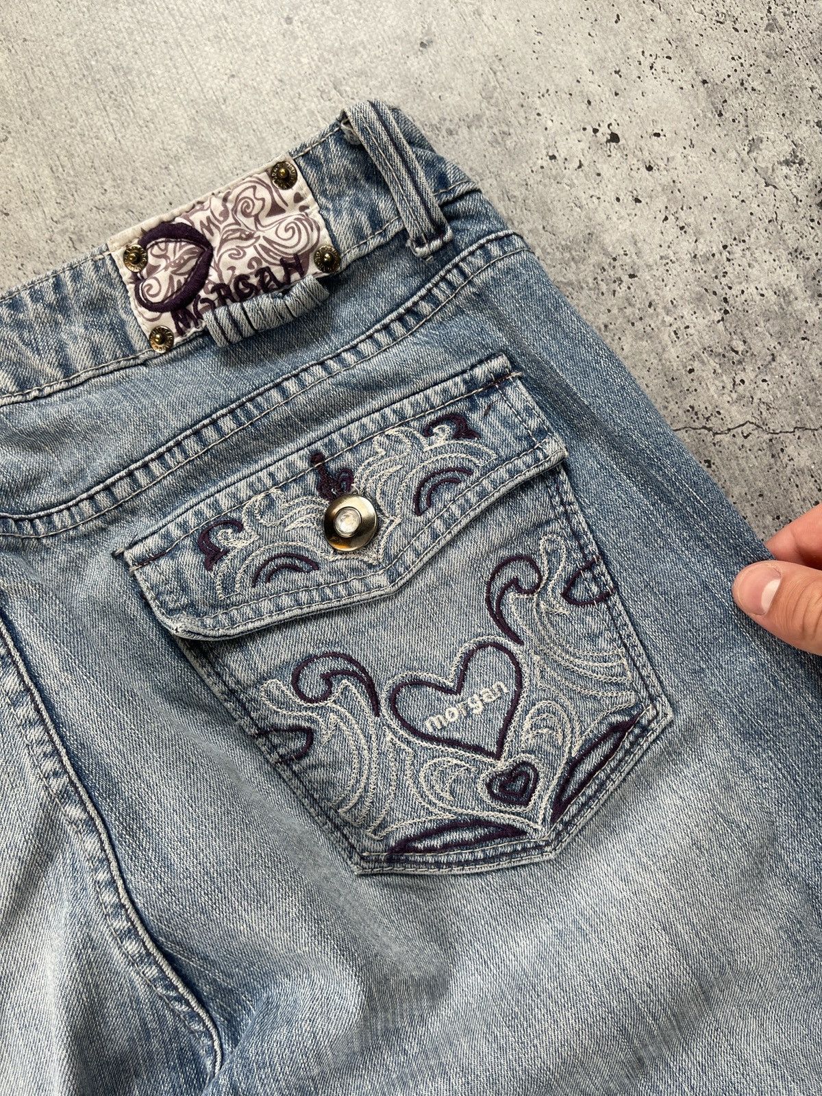 Jean punk grunge washed faded y2k bootcut jeans Size US 34 / EU 50 - 6 Thumbnail