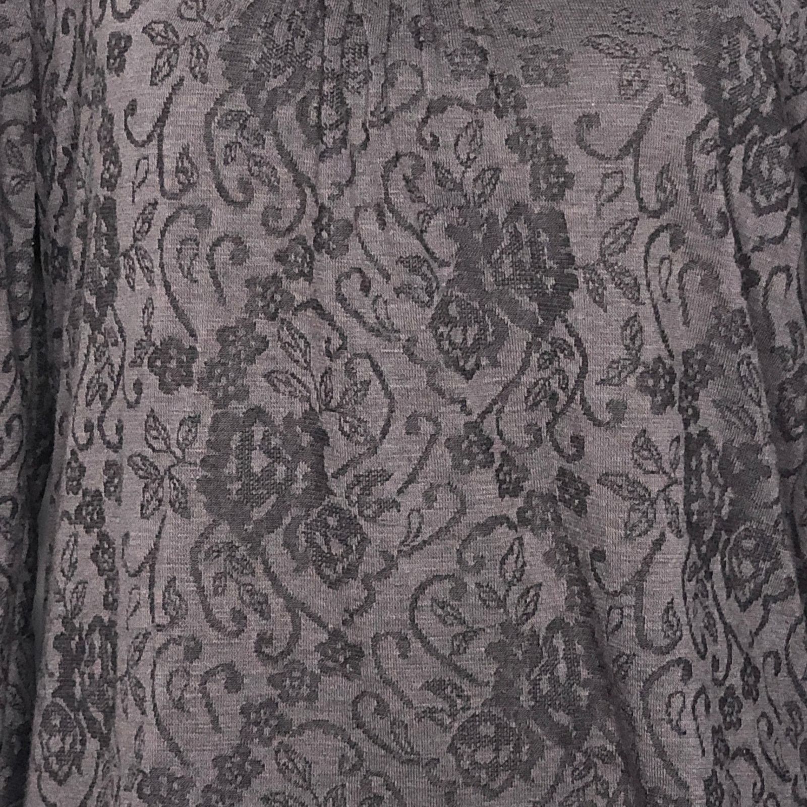 Coldwater Creek Floral Patterned Medium Weight 3/4 Sleeve Knit Top Size M / US 6-8 / IT 42-44 - 6 Thumbnail