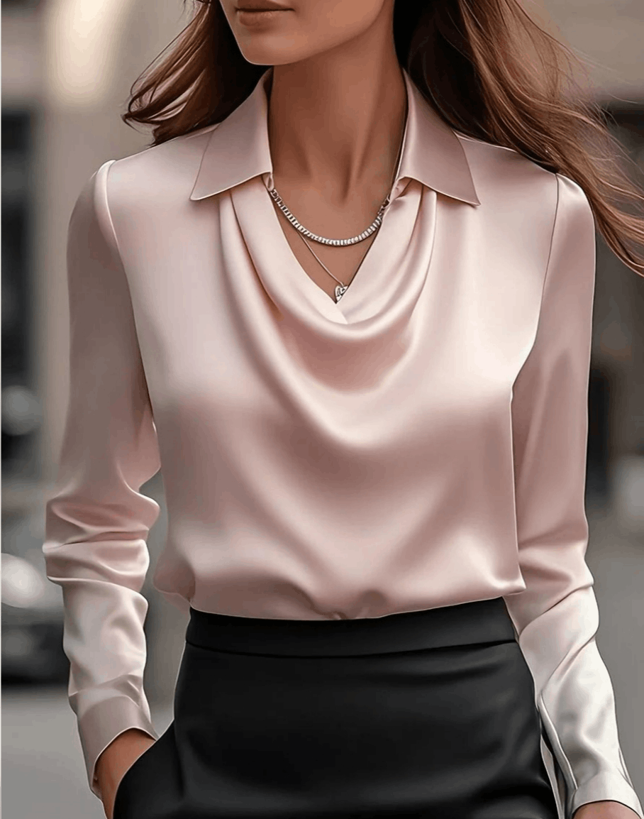 Other Women's Collar Shirts & Blouses Satin Top Long Sleeve Tops Size S / US 4 / IT 40 - 1 Thumbnail