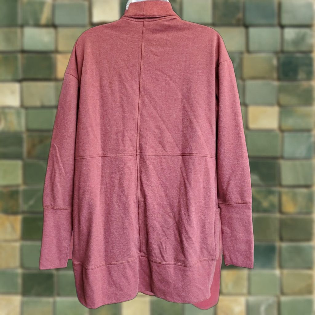 Eddie Bauer Eddie Bauer Camp Fleece Wrap Sweater Cardigan Womens Small Red Open Front Casual Swal Size S / US 4 / IT 40 - 1 Thumbnail