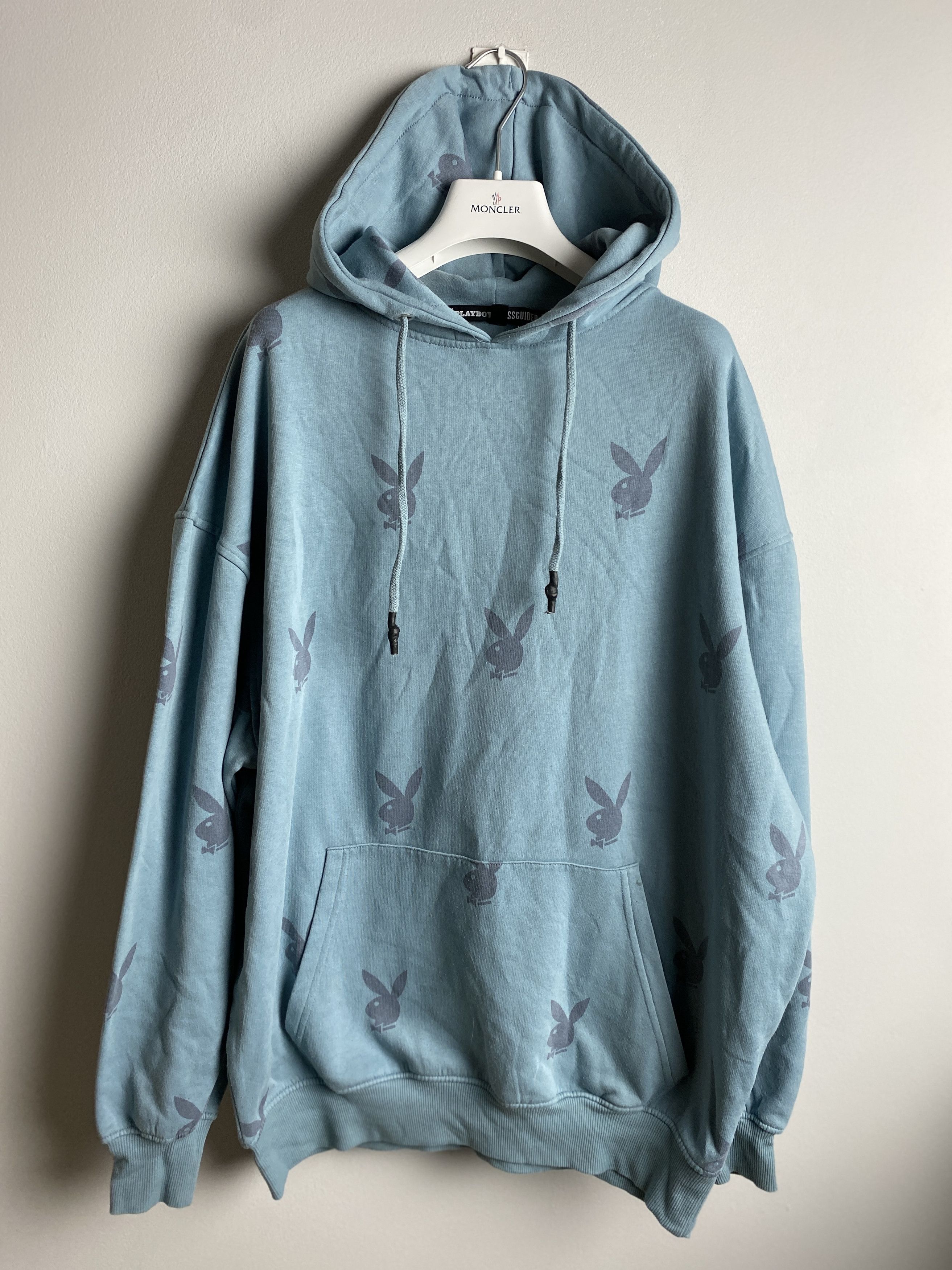 Missguided playboy hoodie grey sale