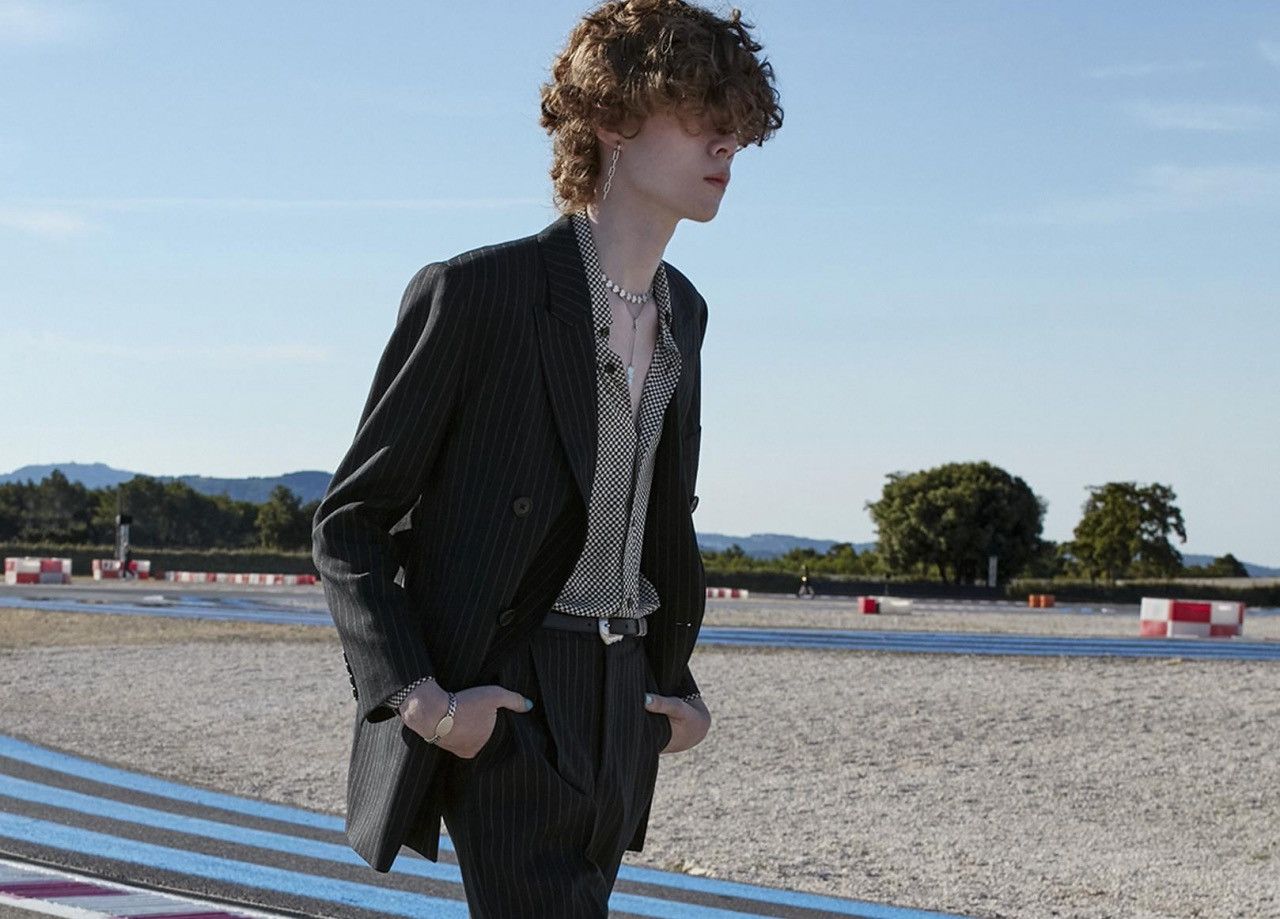 Celine CELINE BY HEDI SLIMANE 21SS RUNWAY BLAZER AND PANTS SUITS Size 44R - 2 Thumbnail